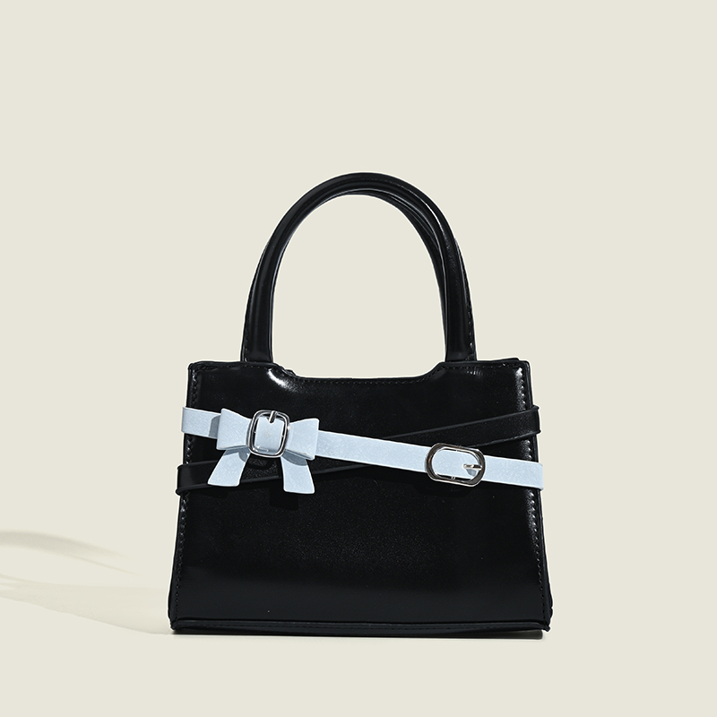Korean-Style Sweet Girl Bow Small Square Bag - Trendy 2025 Versatile Shoulder Tote for Everyday Use
