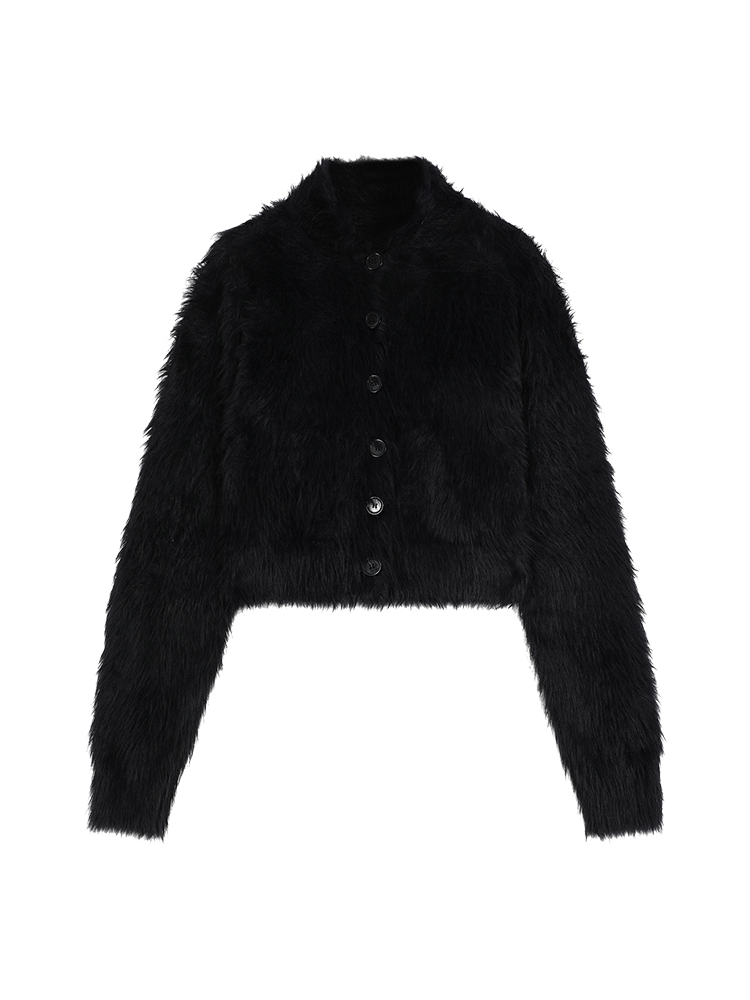 Korean Style Turtleneck Long Sleeve Knitted Sweater Coat for Women, Loose Fit Cardigan Top for Autumn and Winter Fashion