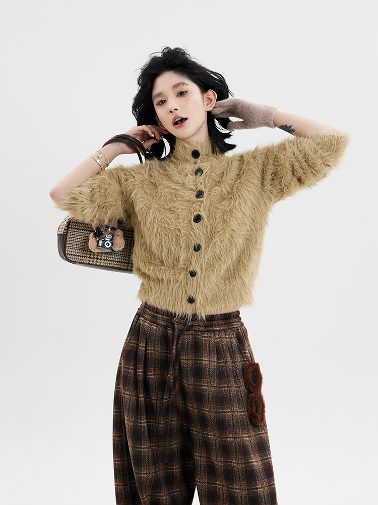 Korean Style Turtleneck Long Sleeve Knitted Sweater Coat for Women, Loose Fit Cardigan Top for Autumn and Winter Fashion