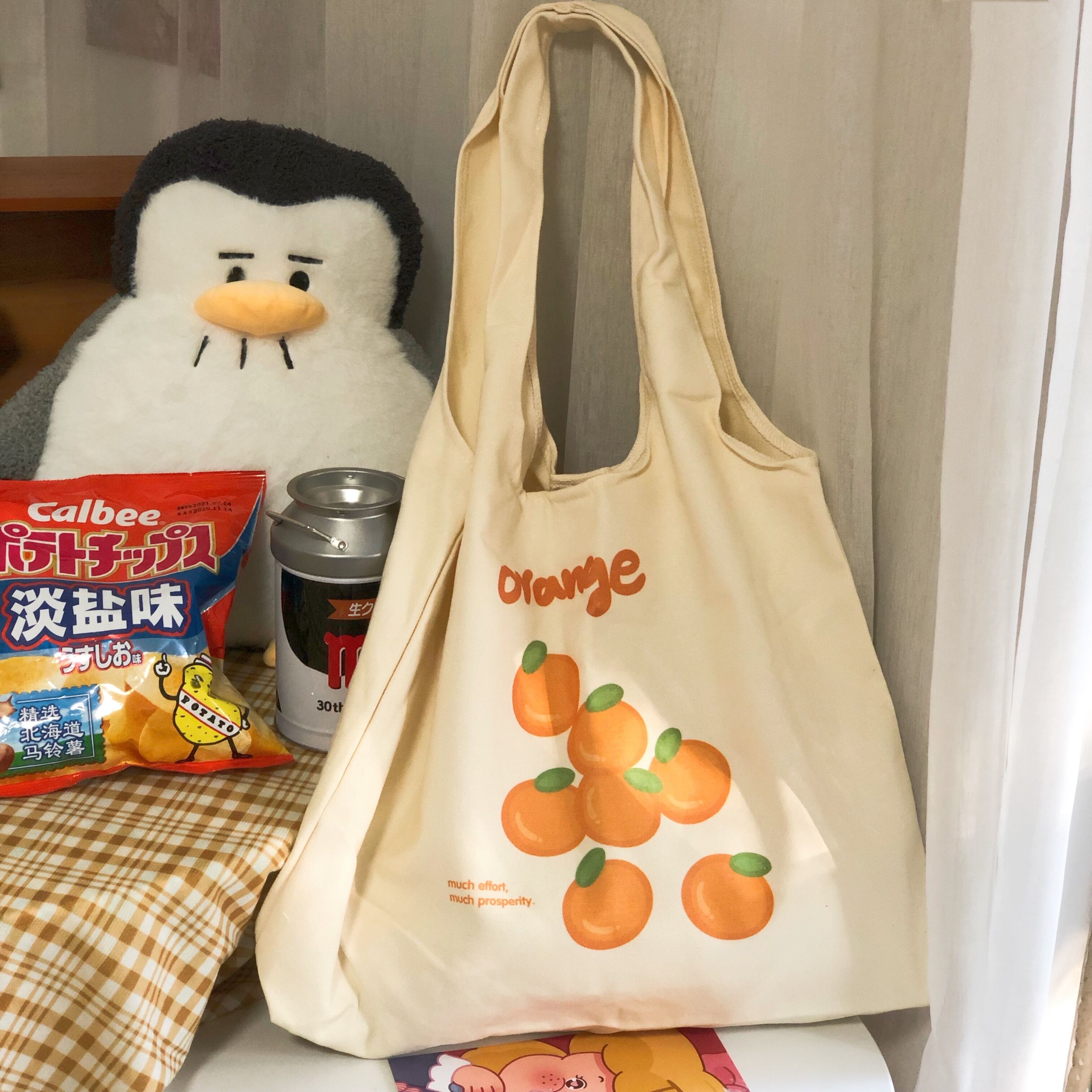 Korean Style Versatile Canvas Tote Bag for Women - Large Capacity Commuter and Student Shoulder Bag