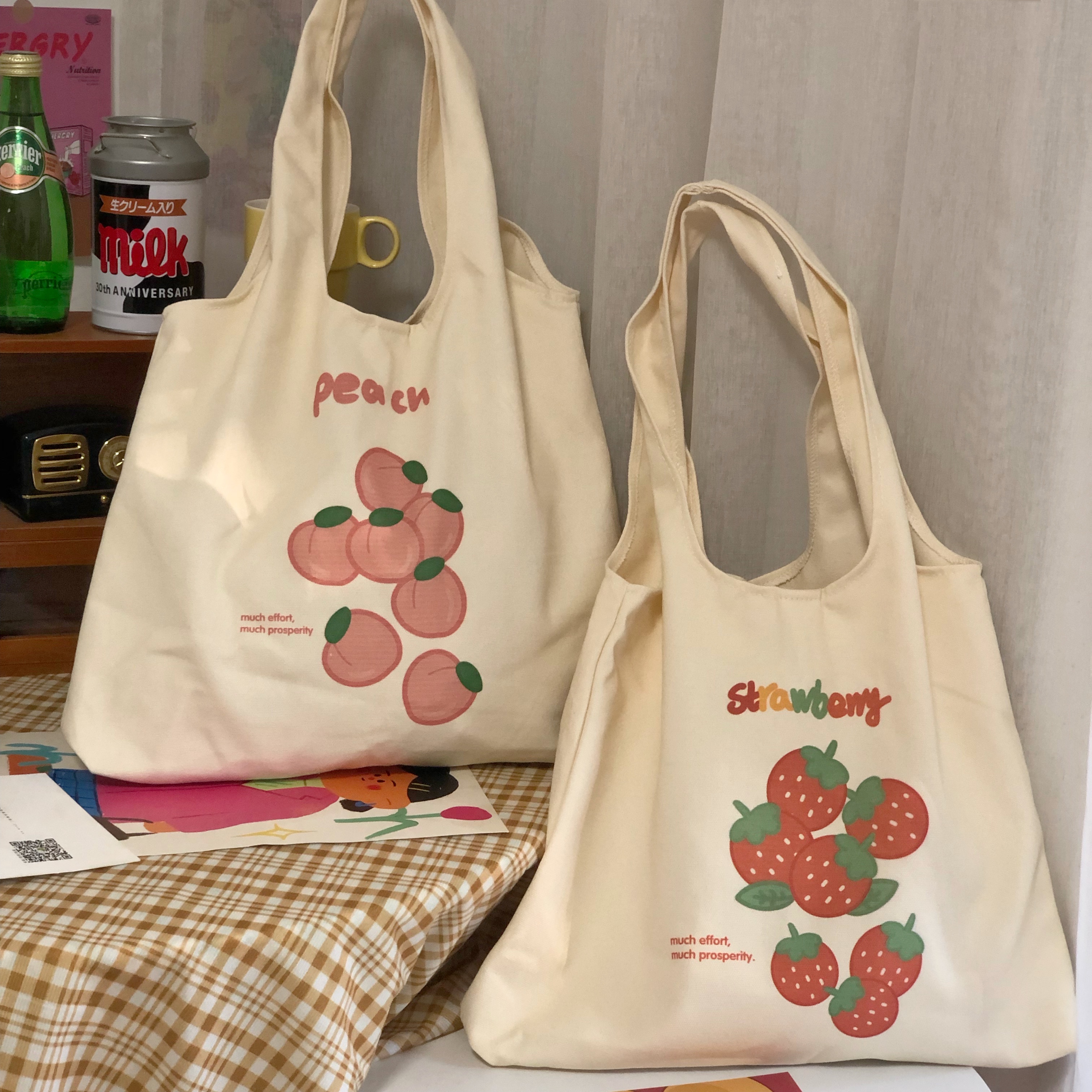 Korean Style Versatile Canvas Tote Bag for Women - Large Capacity Commuter and Student Shoulder Bag Korean Style Versatile Canvas Tote Bag for Women - Large Capacity Commuter and Student Shoulder Bag