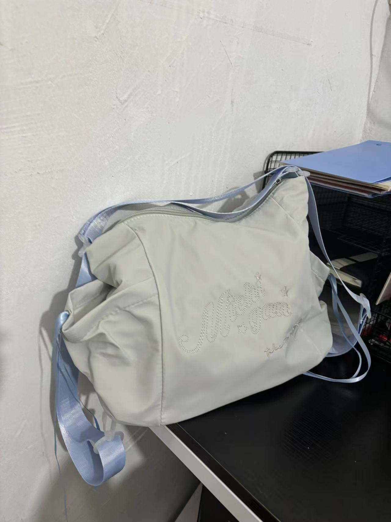 Korean Style Versatile Commuting Backpack, Large-Capacity Artistic Embroidered Crossbody Bag for Trendy Girls Korean Style Versatile Commuting Backpack, Large-Capacity Artistic Embroidered Crossbody Bag for Trendy Girls