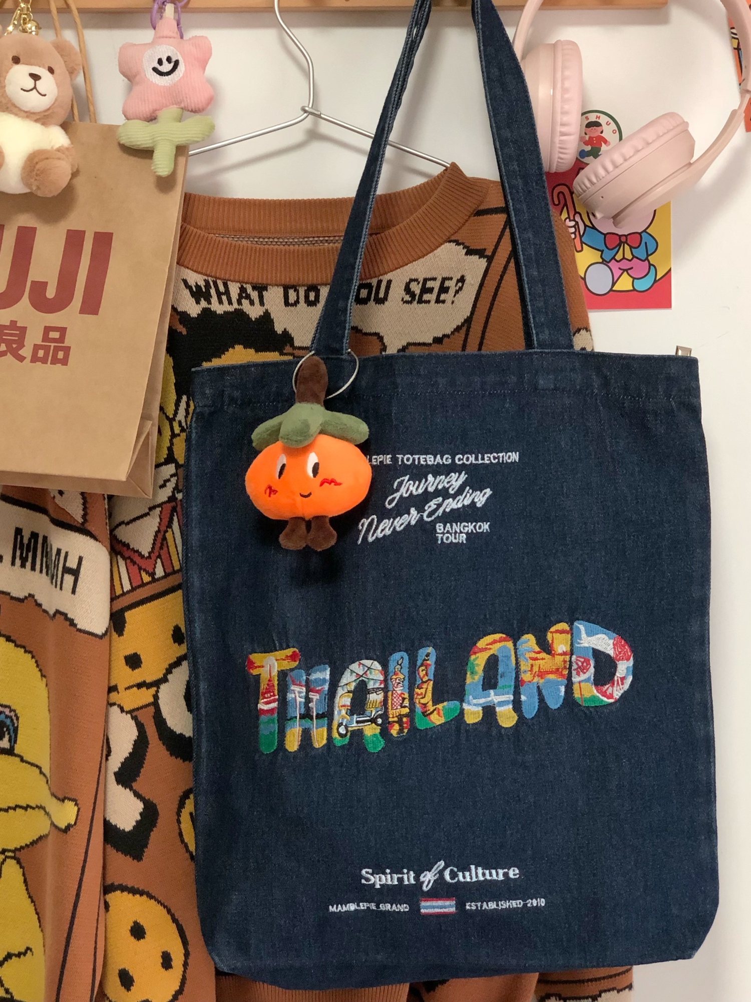 Korean-Style Versatile Denim Tote Bag for Women, Retro Large Capacity Commuter and Student Bag, Japanese-Inspired Fashion Accessory Korean-Style Versatile Denim Tote Bag for Women, Retro Large Capacity Commuter and Student Bag, Japanese-Inspired Fashion Accessory