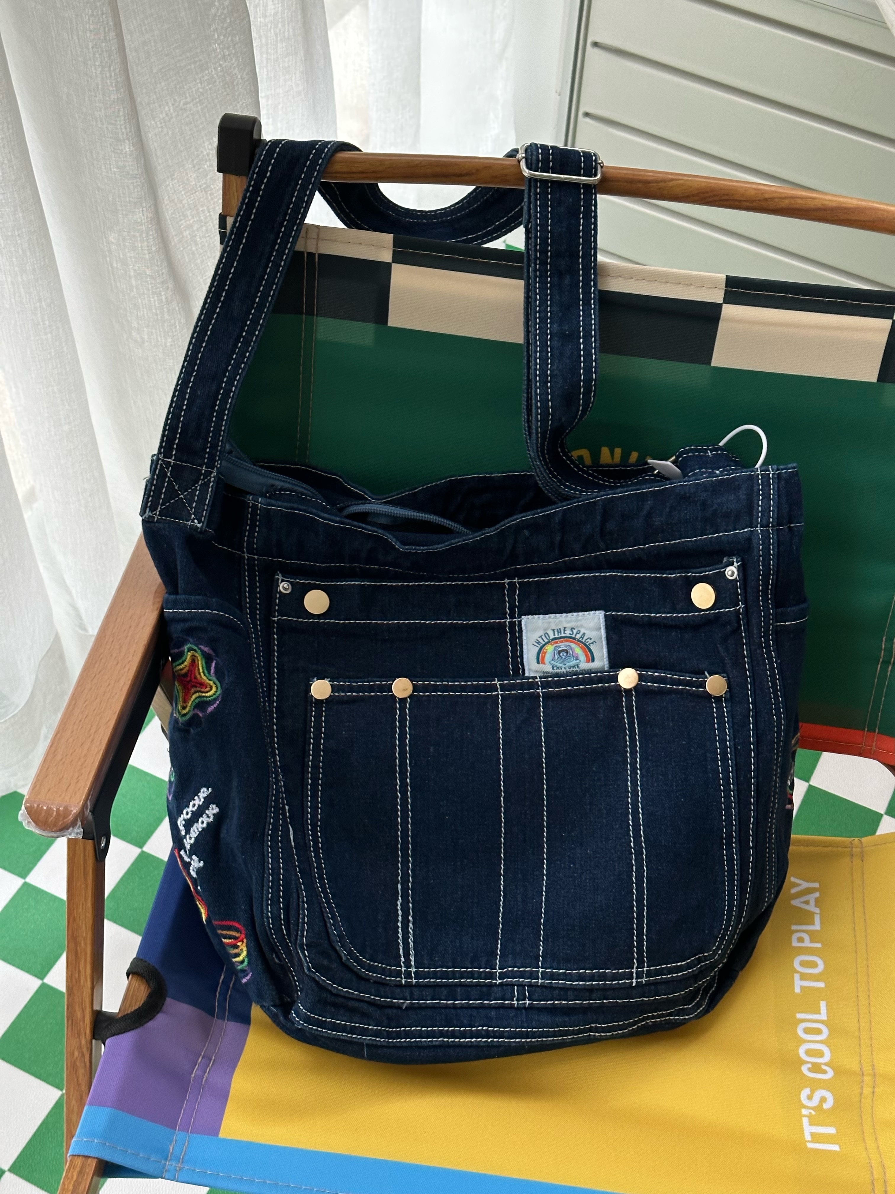Korean-Style Vintage Denim Shoulder Bag - Large-Capacity Retro Crossbody for Women, Ideal for Commuting and Students