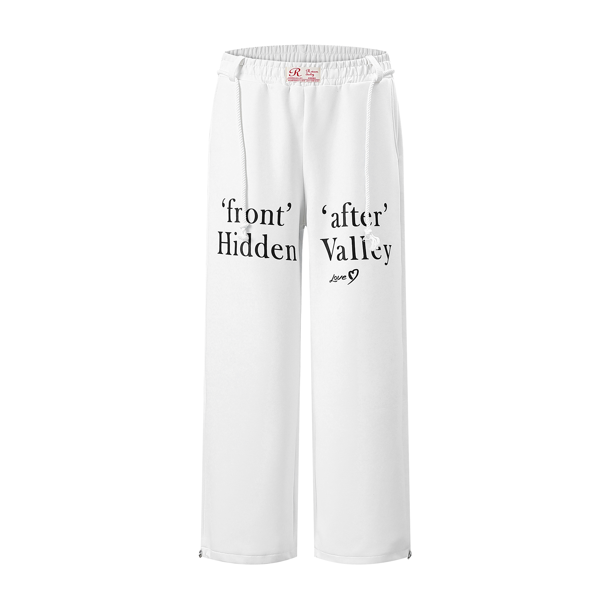 Korean Style White Letter Sports Pants for Women - Loose Fit Jazz Dance Straight Leg Sweatpants for Spring Summer Fashion