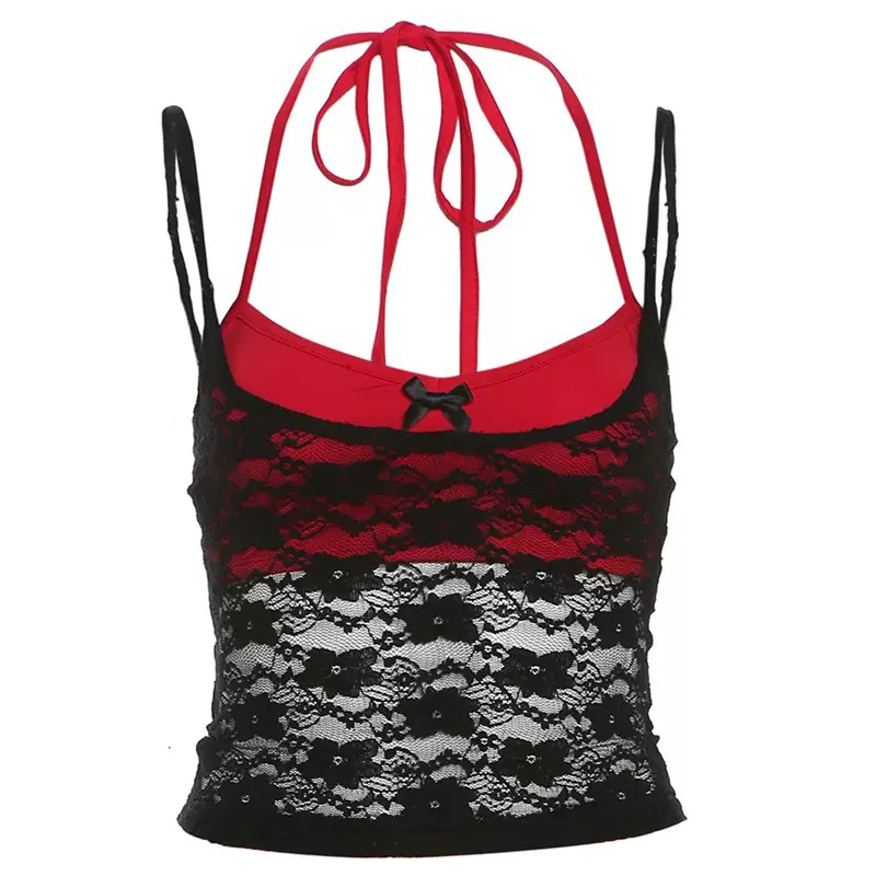 Lace Camisole & Yellow Bow Sports Pants Set - Kpop Jazz Dance Outfit, Fake Two-Piece Style, Long Trousers for Performance and Practice Lace Camisole & Yellow Bow Sports Pants Set - Kpop Jazz Dance Outfit, Fake Two-Piece Style, Long Trousers for Performance and Practice