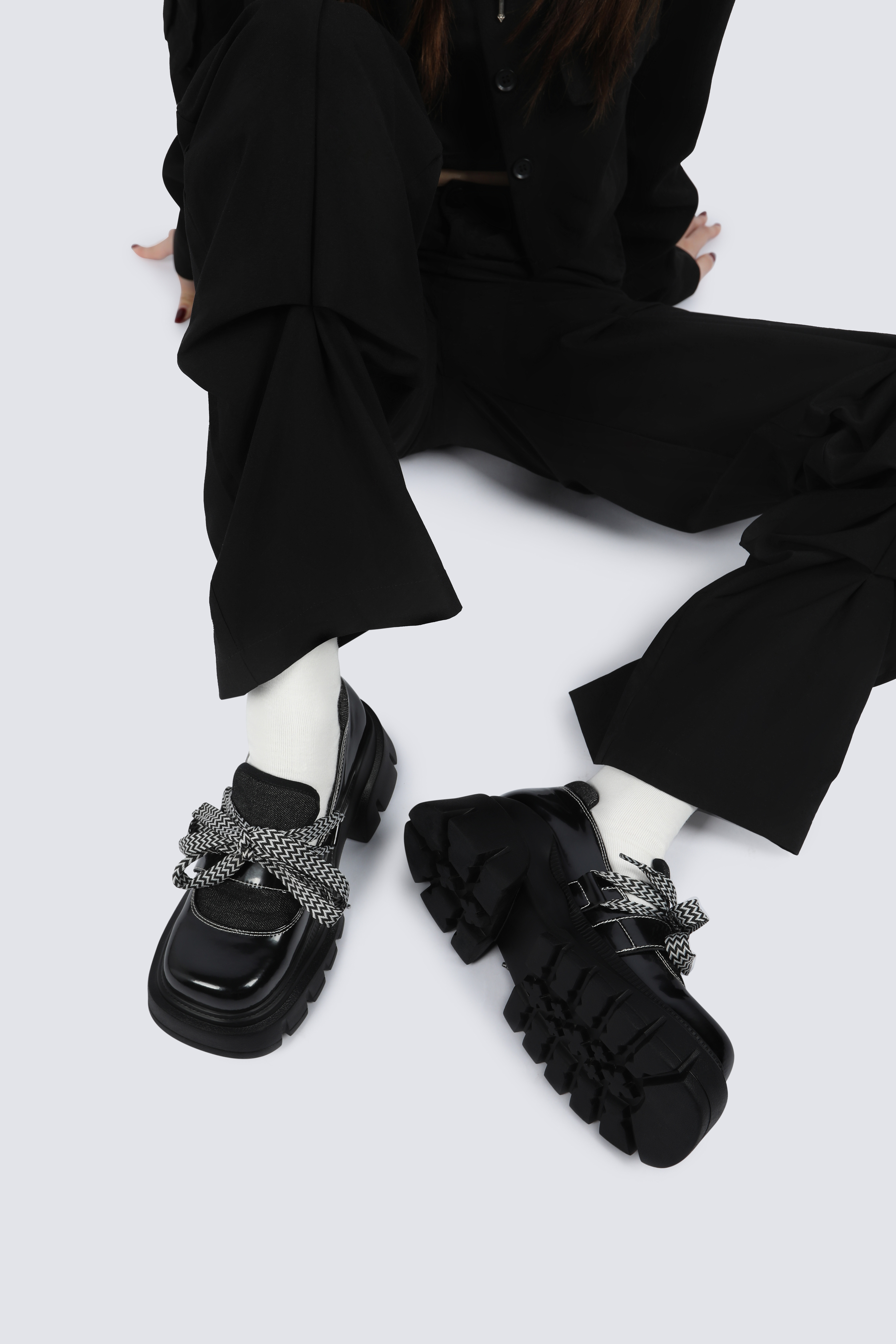 Lace-Up Thick-Soled Casual Leather Sneakers for Women - Sweet Cool Versatile Sports Shoes for Spring/Summer 2025