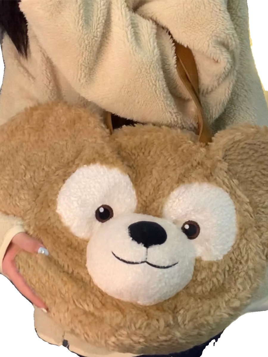 Large Capacity Duffy Bear Plush Backpack for Women - Furry Double Shoulder Tote & Crossbody Bag, Perfect for Commuting and Everyday Use Large Capacity Duffy Bear Plush Backpack for Women - Furry Double Shoulder Tote & Crossbody Bag, Perfect for Commuting and Everyday Use