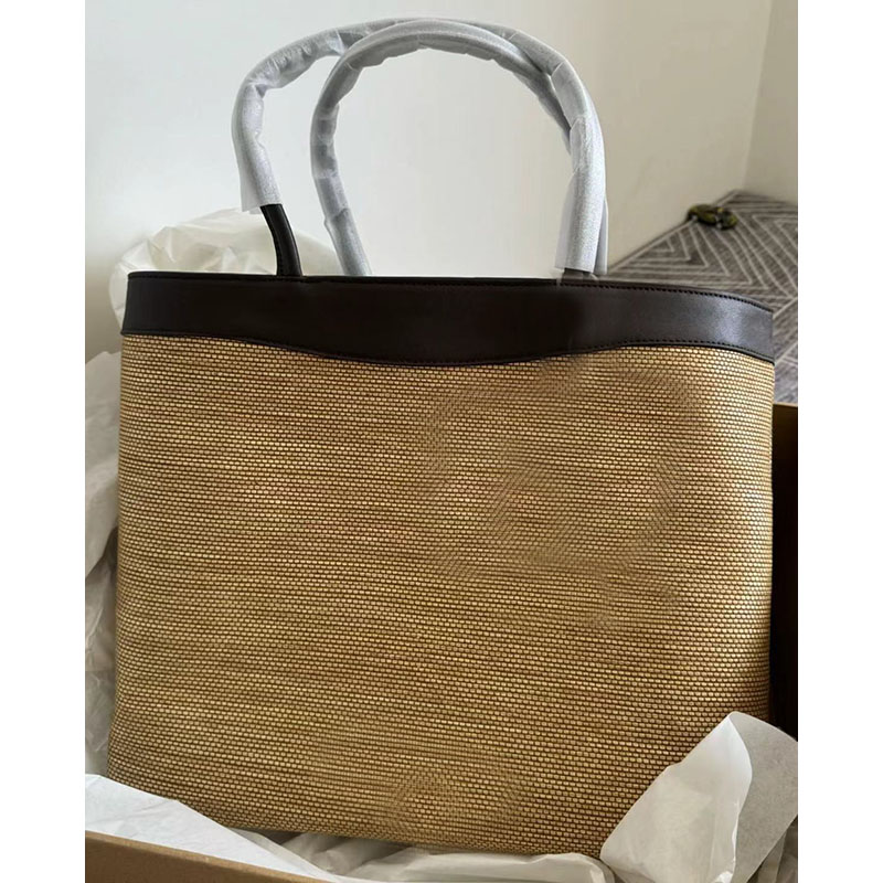 Large Capacity Woven Straw Beach Tote Bag - Stylish Canvas Commuting Handbag, Trendy Shoulder Bag for Everyday Use