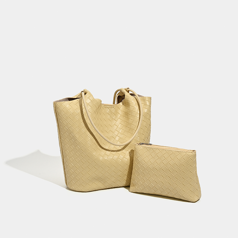 Large Capacity Woven Tote Bag - Stylish Casual Commuting Bag for 2025, Versatile Lazy Style