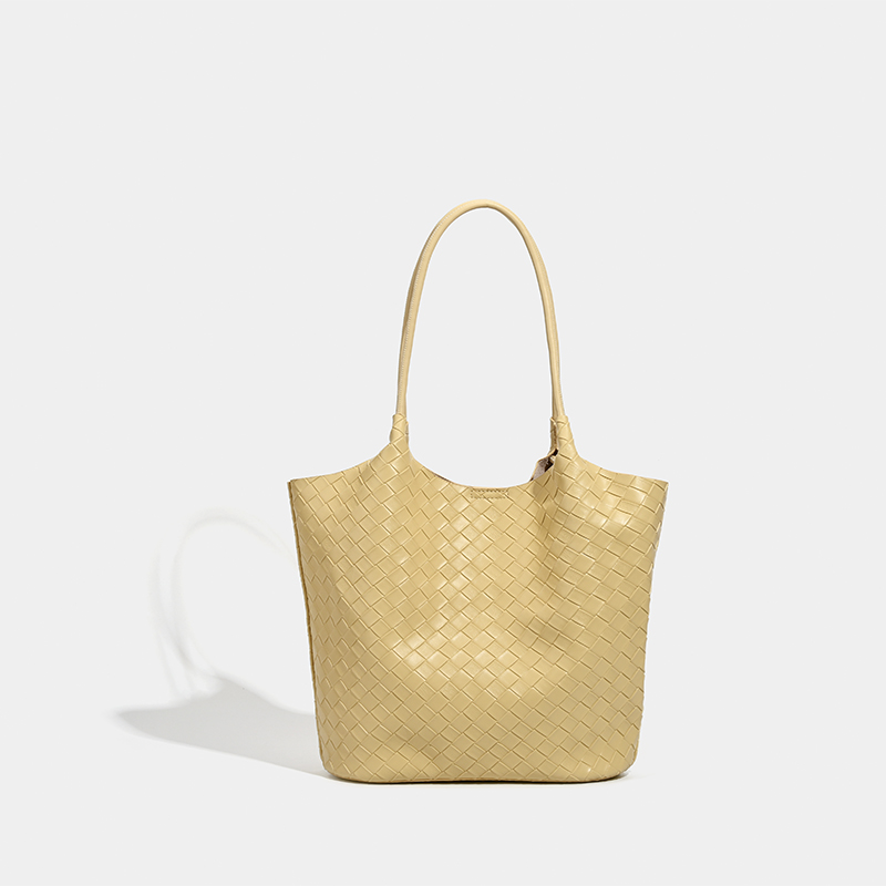 Large Capacity Woven Tote Bag - Stylish Casual Commuting Bag for 2025, Versatile Lazy Style