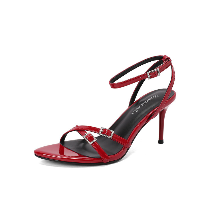 Leopard Print Peep-Toe High Heels for Women - Elegant One-Strap, Thin Heel Design for Spring/Summer 2025, Sexy Goddess Style Leopard Print Peep-Toe High Heels for Women - Elegant One-Strap, Thin Heel Design for Spring/Summer 2025, Sexy Goddess Style