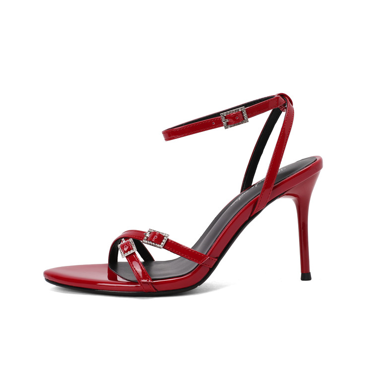 Leopard Print Peep-Toe High Heels for Women - Elegant One-Strap, Thin Heel Design for Spring/Summer 2025, Sexy Goddess Style Leopard Print Peep-Toe High Heels for Women - Elegant One-Strap, Thin Heel Design for Spring/Summer 2025, Sexy Goddess Style