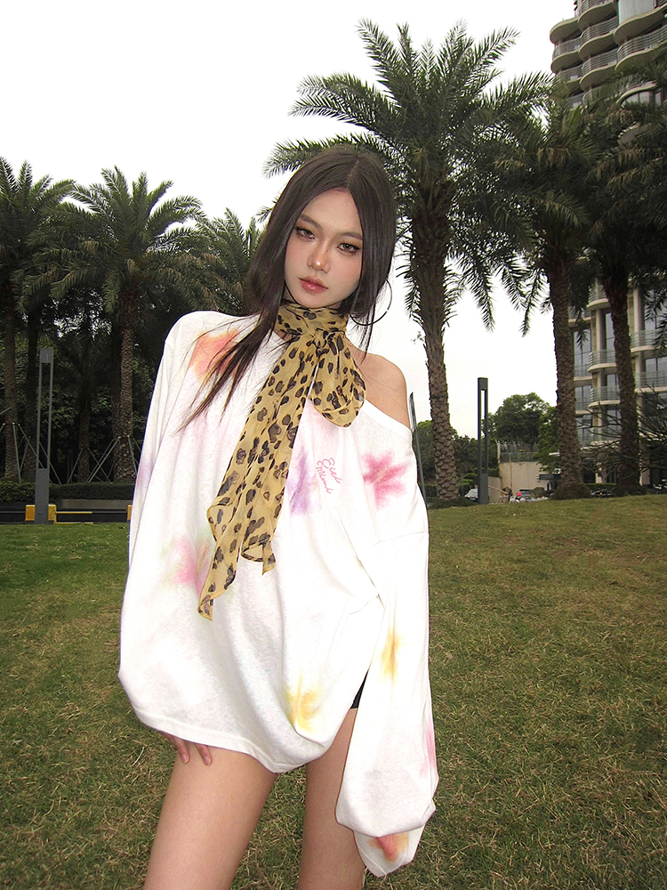 Leopard Print Scarf for Summer - Retro Fashion Versatile Thin Ribbon Scarf for Hot Girl Style Leopard Print Scarf for Summer - Retro Fashion Versatile Thin Ribbon Scarf for Hot Girl Style