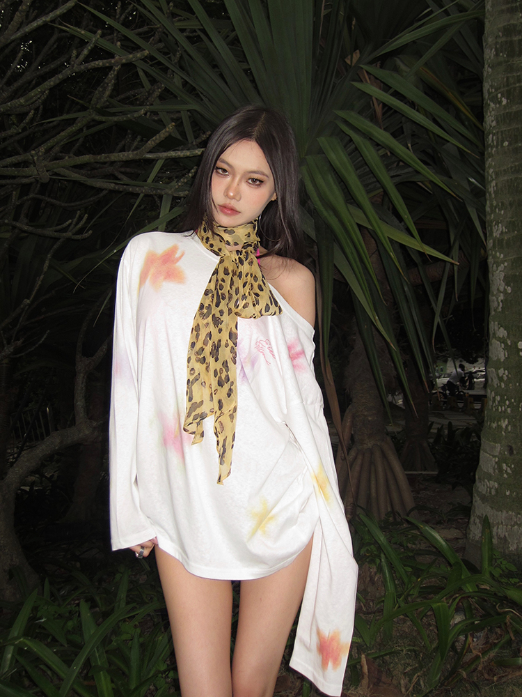 Leopard Print Scarf for Summer - Retro Fashion Versatile Thin Ribbon Scarf for Hot Girl Style Leopard Print Scarf for Summer - Retro Fashion Versatile Thin Ribbon Scarf for Hot Girl Style