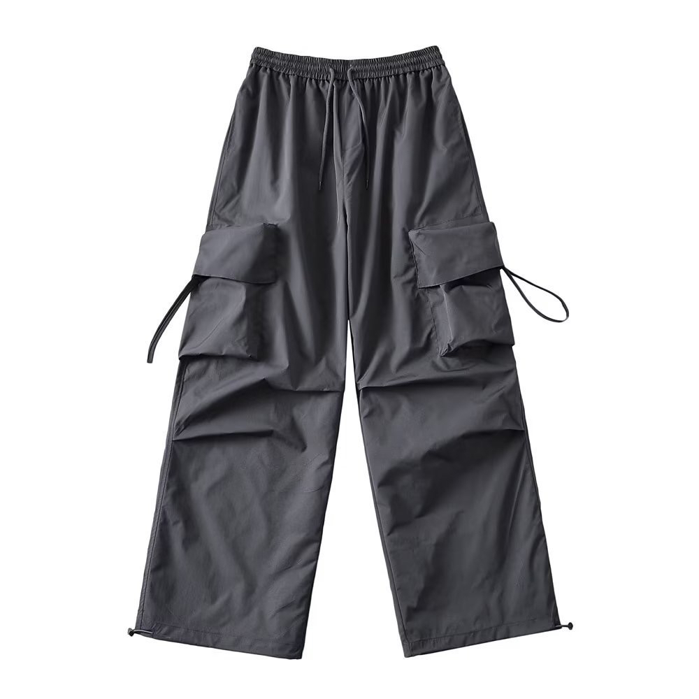 Light Blue Cargo Pants for Girls - K-Pop Dance Loose Wide-Leg Casual Floor-Length Trousers - Trendy Y2K Style Light Blue Cargo Pants for Girls - K-Pop Dance Loose Wide-Leg Casual Floor-Length Trousers - Trendy Y2K Style