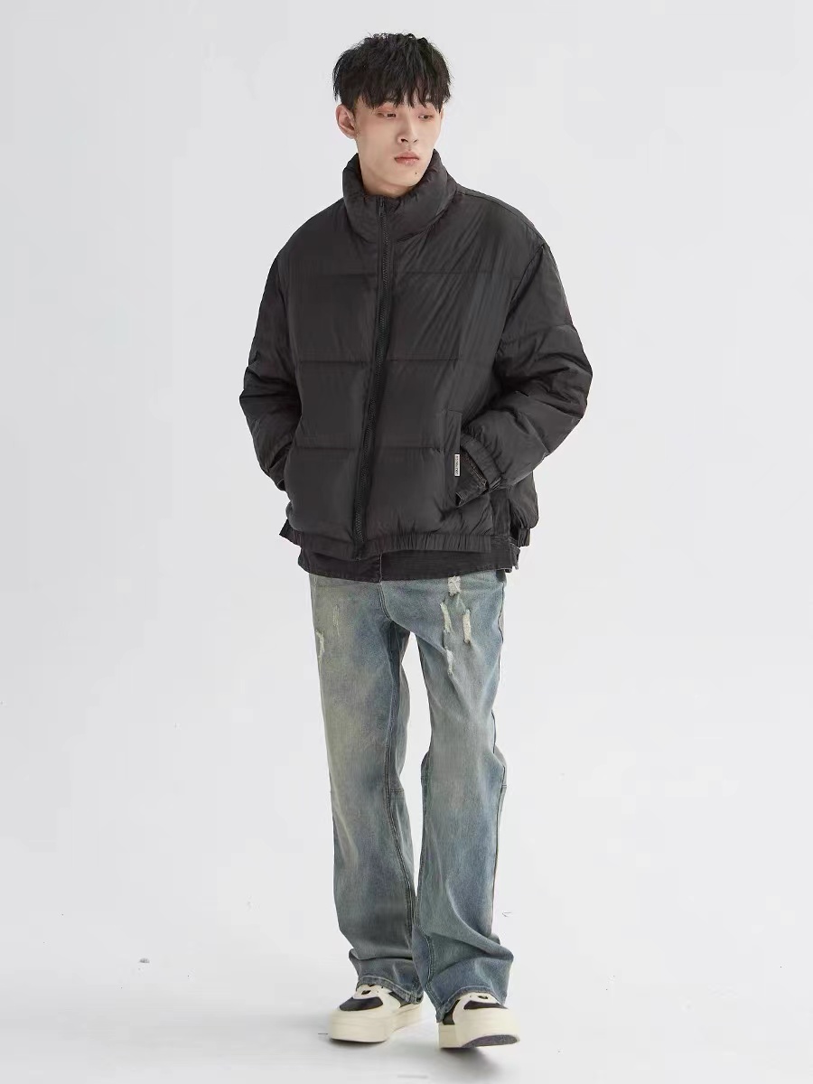 Light Blue Vintage Distressed Straight-Leg Jeans with Holes – Retro American High Street Style, Trendy Y2K Long Pants Light Blue Vintage Distressed Straight-Leg Jeans with Holes – Retro American High Street Style, Trendy Y2K Long Pants