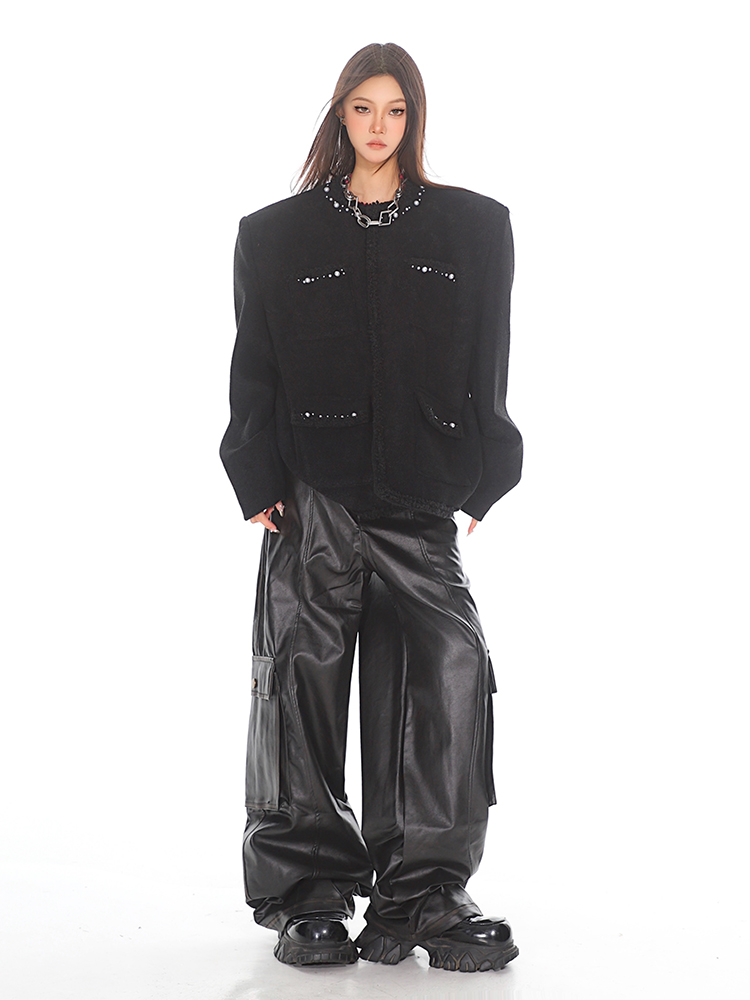 Light Luxury Beaded Short Jacket for Women - Elegant High-End Fragrance Style Coat for Autumn 2025 - Chic 90s Inspired Fashion Light Luxury Beaded Short Jacket for Women - Elegant High-End Fragrance Style Coat for Autumn 2025 - Chic 90s Inspired Fashion