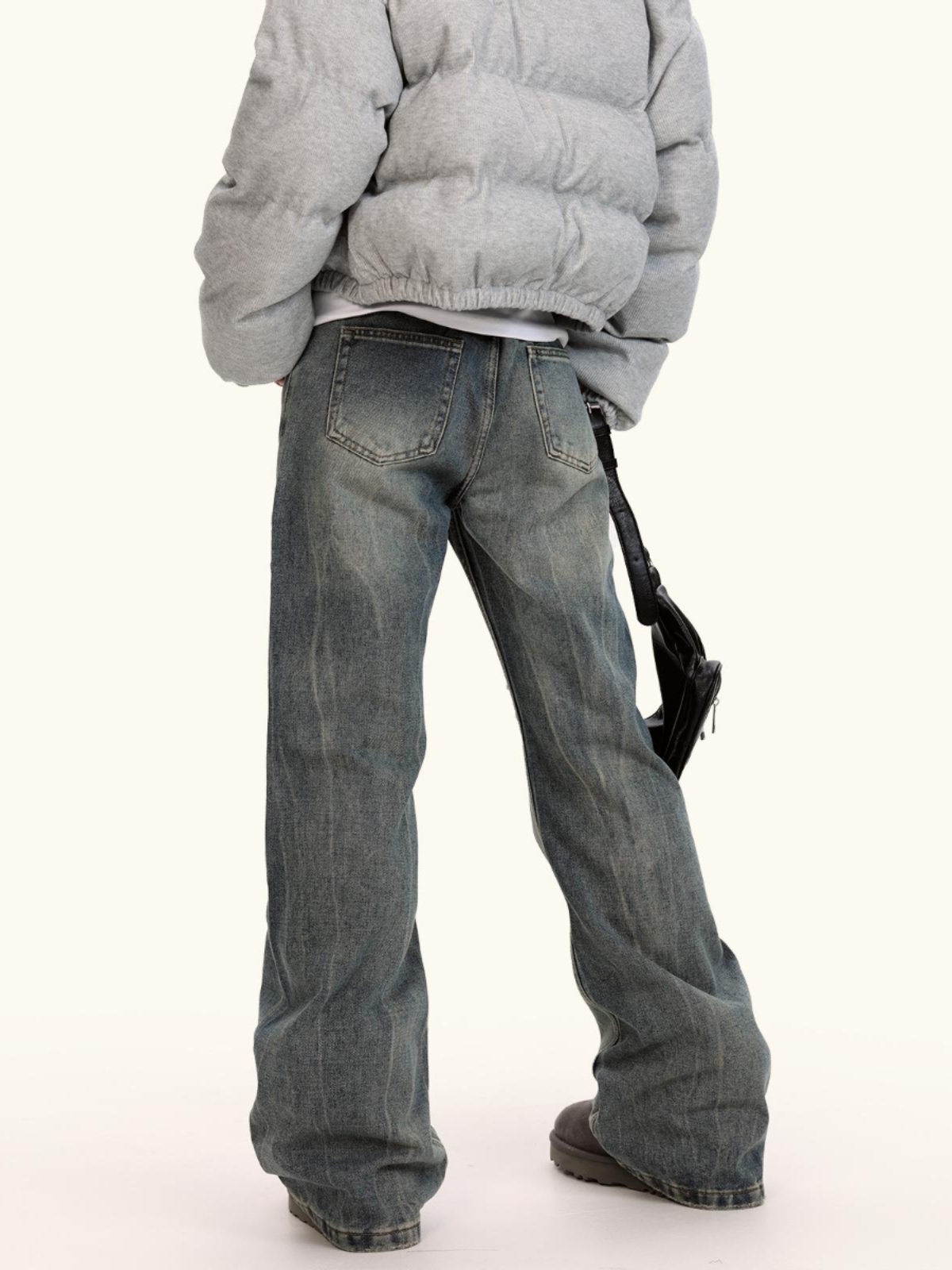 Lightning Pattern Straight Leg Micro Flare Jeans for Men and Women - Vintage American Casual Pants in Loose Fit Style Lightning Pattern Straight Leg Micro Flare Jeans for Men and Women - Vintage American Casual Pants in Loose Fit Style