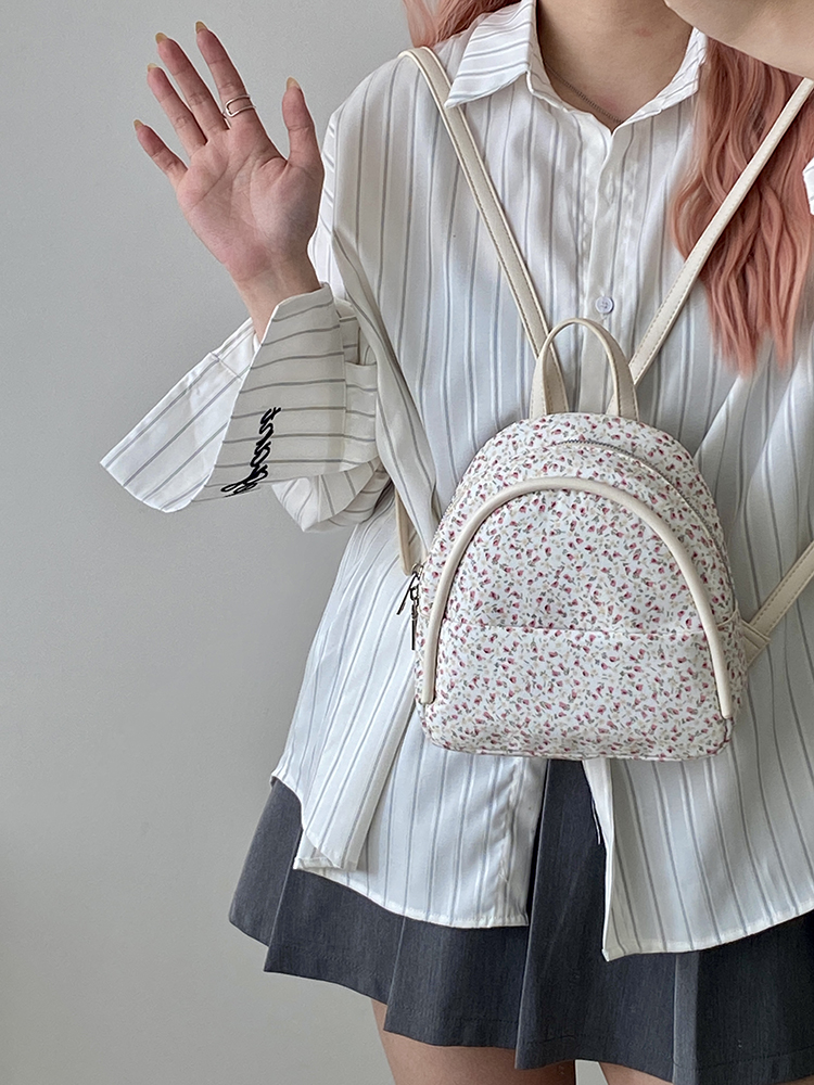Lightweight Floral Small Backpack for Women - Trendy Spring & Summer Bag for Girls and Students, Perfect for Daily Use