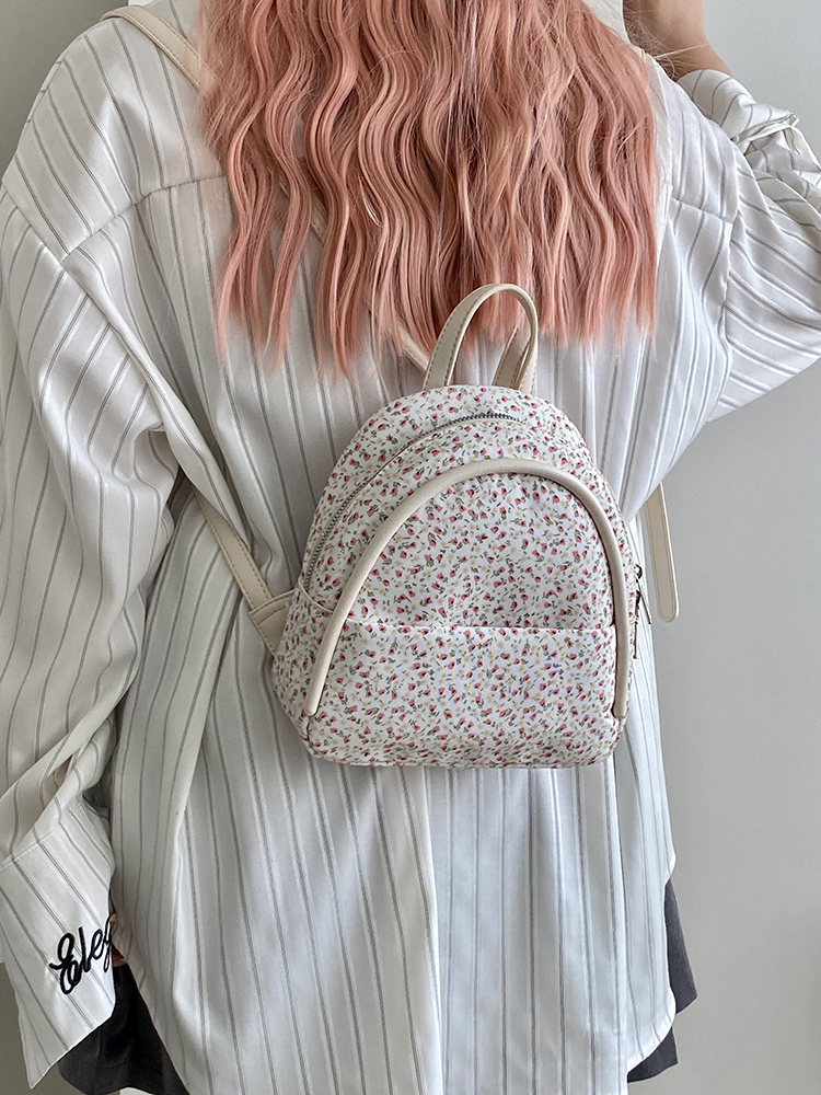 Lightweight Floral Small Backpack for Women - Trendy Spring & Summer Bag for Girls and Students, Perfect for Daily Use