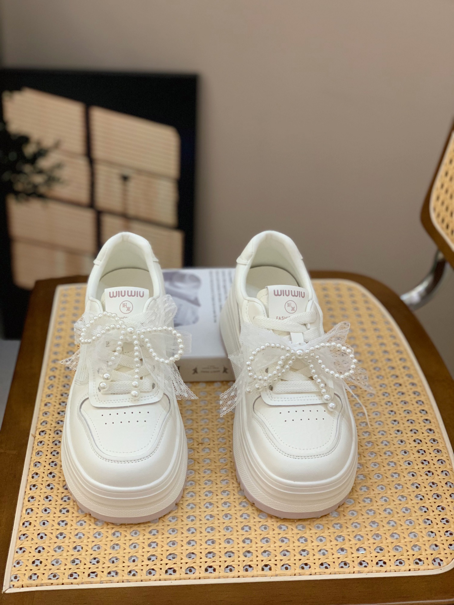 Lightweight Genuine Leather Height-Increasing Thick-Soled White Casual Sneakers for Women - 2025 Summer Versatile Mesh Hollow Design Lightweight Genuine Leather Height-Increasing Thick-Soled White Casual Sneakers for Women - 2025 Summer Versatile Mesh Hollow Design