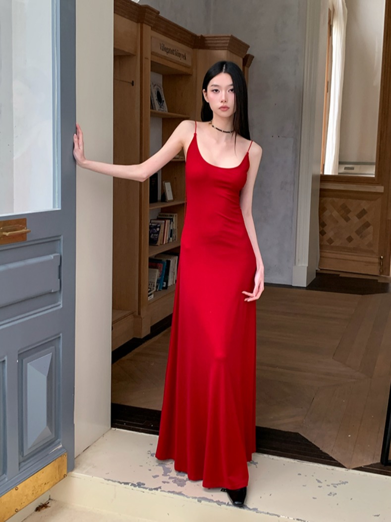 Lightweight Green Silk Dress and Long Cardigan Set - Spring Summer Fashion Outfit for Vacation - Relaxed Sling Style