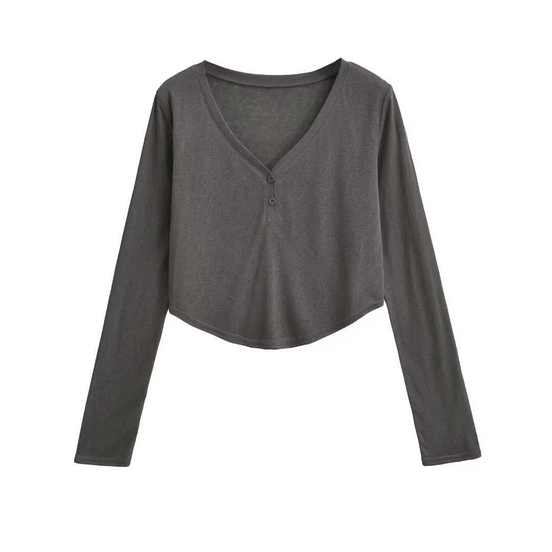 Lightweight V-Neck Button Cardigan T-Shirt for Women - Kpop Jazz Style Summer Top, Loose Fit Sun Protection Fitness Wear Lightweight V-Neck Button Cardigan T-Shirt for Women - Kpop Jazz Style Summer Top, Loose Fit Sun Protection Fitness Wear