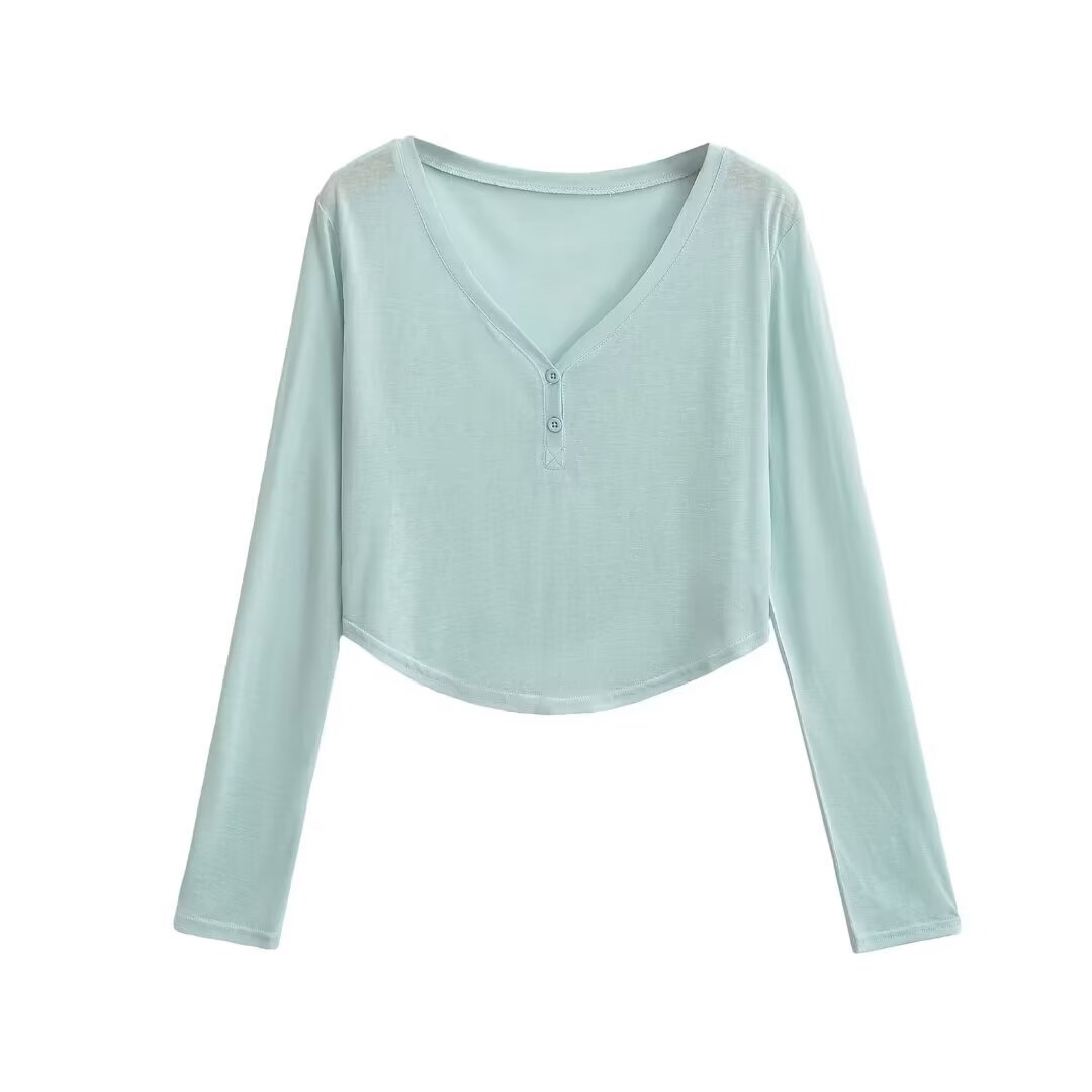 Lightweight V-Neck Button Cardigan T-Shirt for Women - Kpop Jazz Style Summer Top, Loose Fit Sun Protection Fitness Wear Lightweight V-Neck Button Cardigan T-Shirt for Women - Kpop Jazz Style Summer Top, Loose Fit Sun Protection Fitness Wear