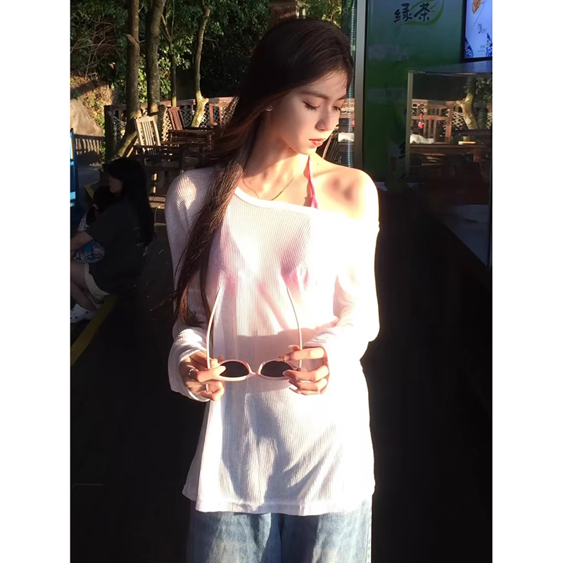 Lightweight Y2K Jazz Dance Top for Women - Knitted Cover-Up for K-Pop Festival Outfits, Stylish Sun Protection Clothing