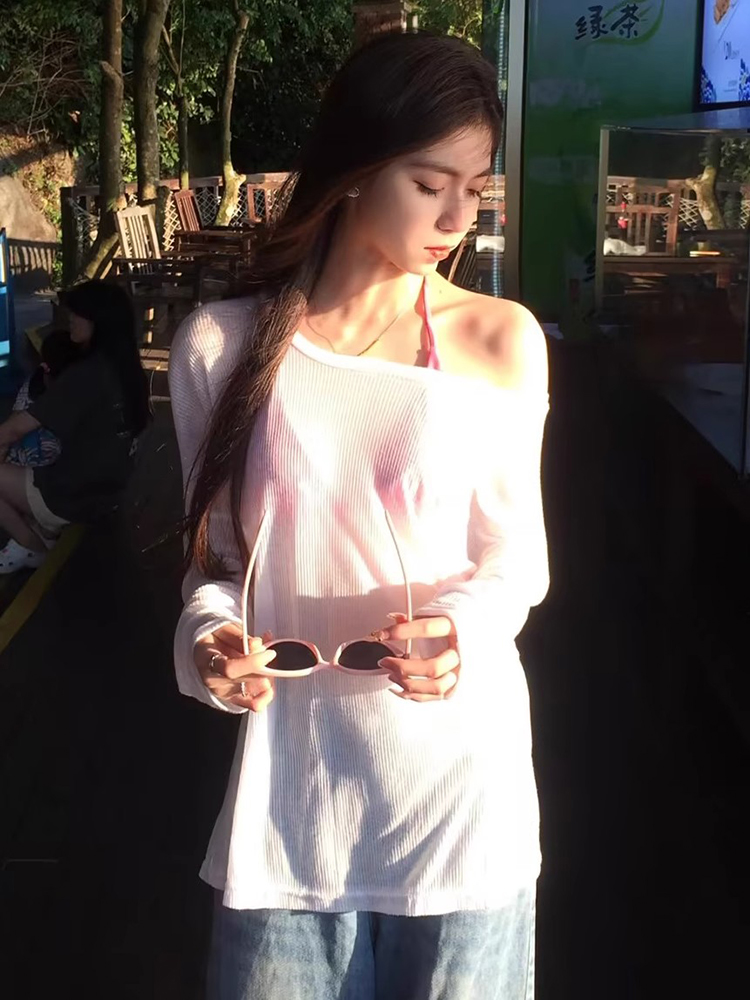 Lightweight Y2K Jazz Dance Top for Women - Knitted Cover-Up for K-Pop Festival Outfits, Stylish Sun Protection Clothing Lightweight Y2K Jazz Dance Top for Women - Knitted Cover-Up for K-Pop Festival Outfits, Stylish Sun Protection Clothing