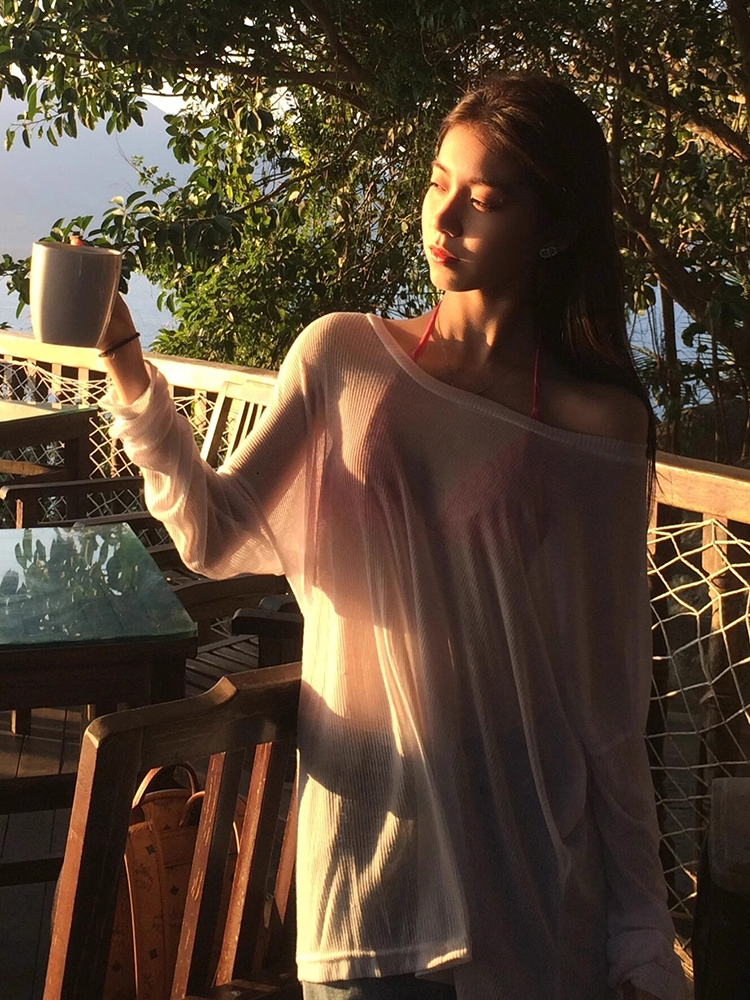 Lightweight Y2K Jazz Dance Top for Women - Knitted Cover-Up for K-Pop Festival Outfits, Stylish Sun Protection Clothing Lightweight Y2K Jazz Dance Top for Women - Knitted Cover-Up for K-Pop Festival Outfits, Stylish Sun Protection Clothing