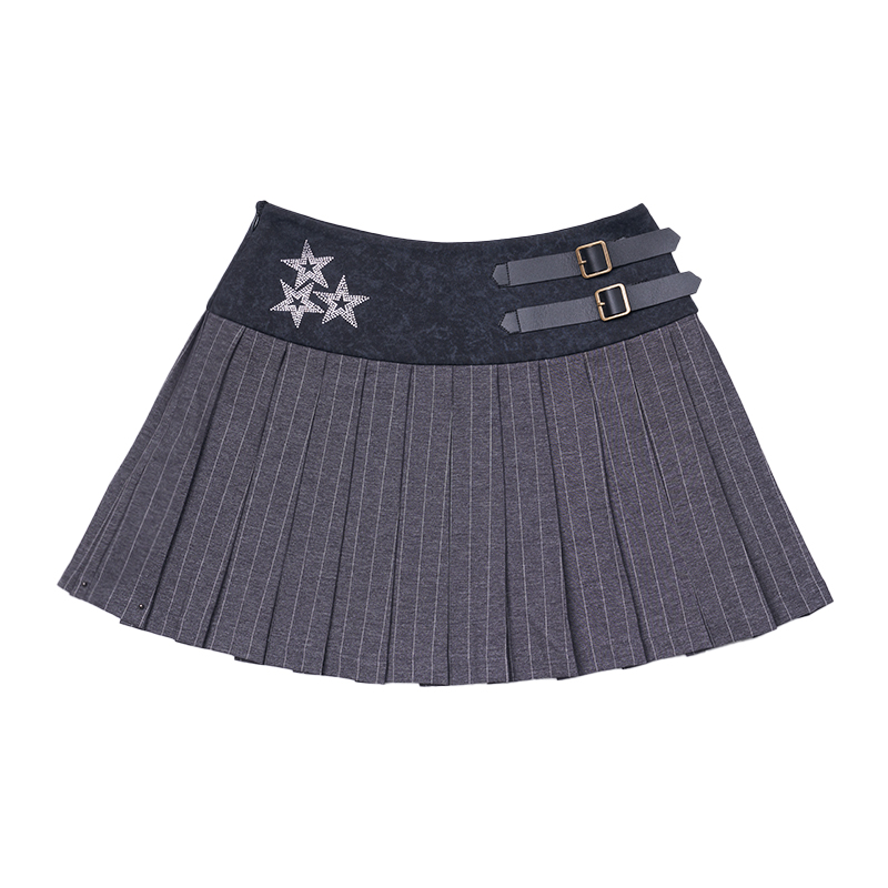 Little White Bear Printed Leather Shoulder Strap Knitted Vest Top and Skirt Set - Y2K Aesthetic, Cute Casual Outfit Little White Bear Printed Leather Shoulder Strap Knitted Vest Top and Skirt Set - Y2K Aesthetic, Cute Casual Outfit