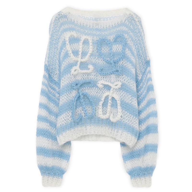 Loose Casual Hollow Knit Sweater for Women - Early Autumn Long Sleeve Top in Lazy Style, Perfect for Y2K and Korean Fashion Trends