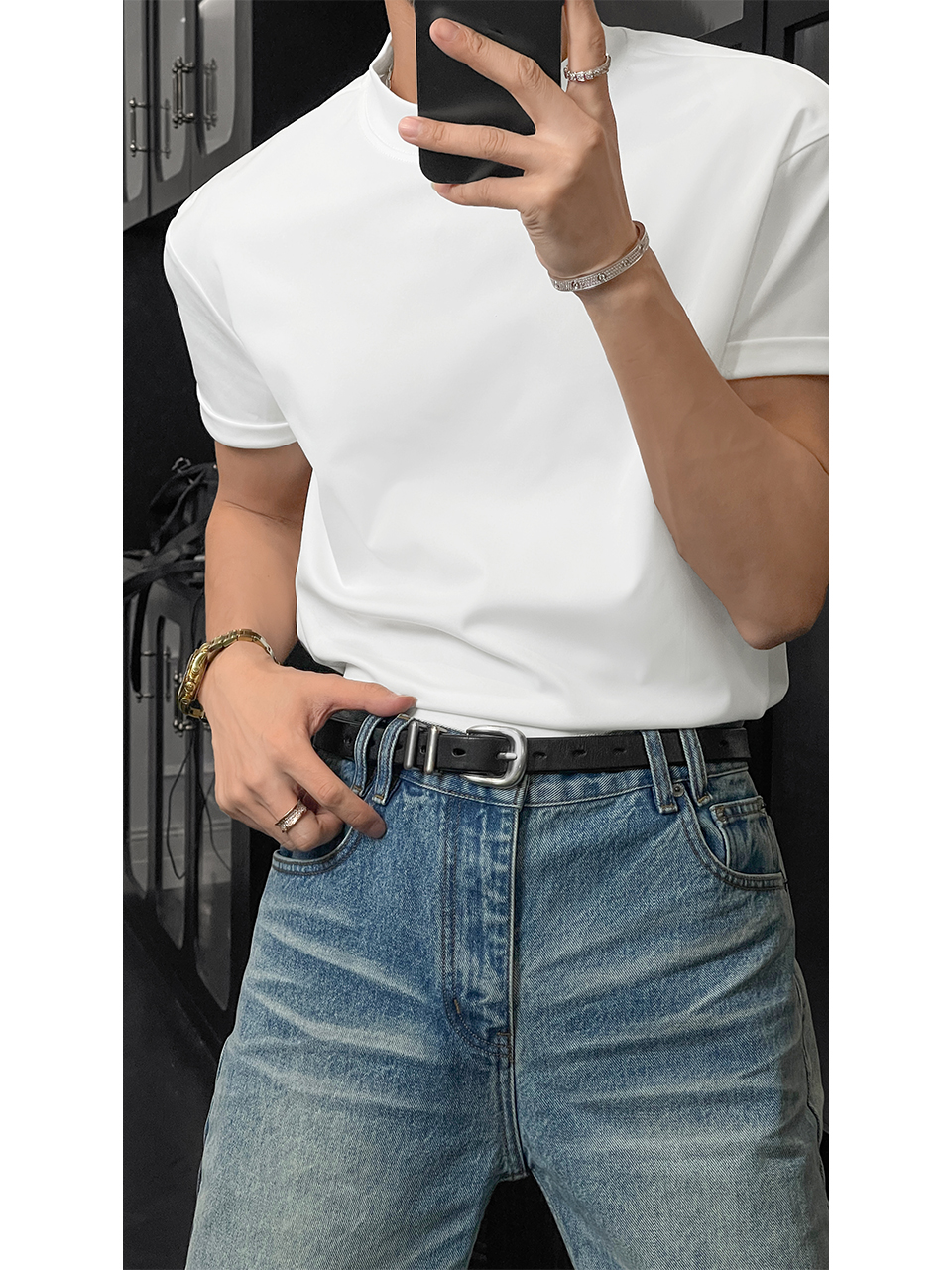 Loose Fit Half-High Neck Short Sleeve T-Shirt - Breathable American Sports Style, Trendy Summer Fashion for Versatile Looks Loose Fit Half-High Neck Short Sleeve T-Shirt - Breathable American Sports Style, Trendy Summer Fashion for Versatile Looks