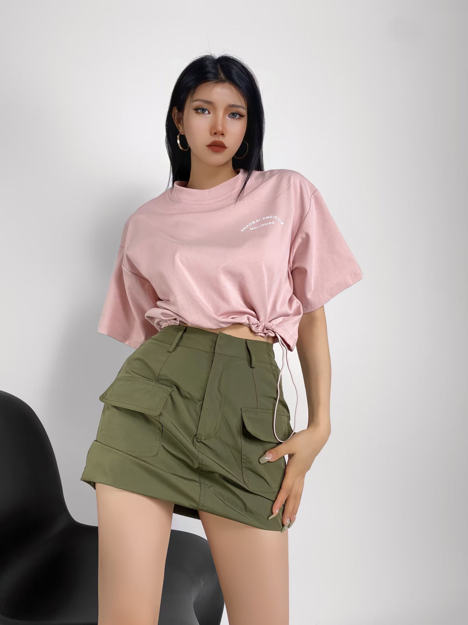 Loose Fit Jazz Dance Crop Top for Women with Drawstring Waist - Trendy Summer Style for Practice and Performance Loose Fit Jazz Dance Crop Top for Women with Drawstring Waist - Trendy Summer Style for Practice and Performance