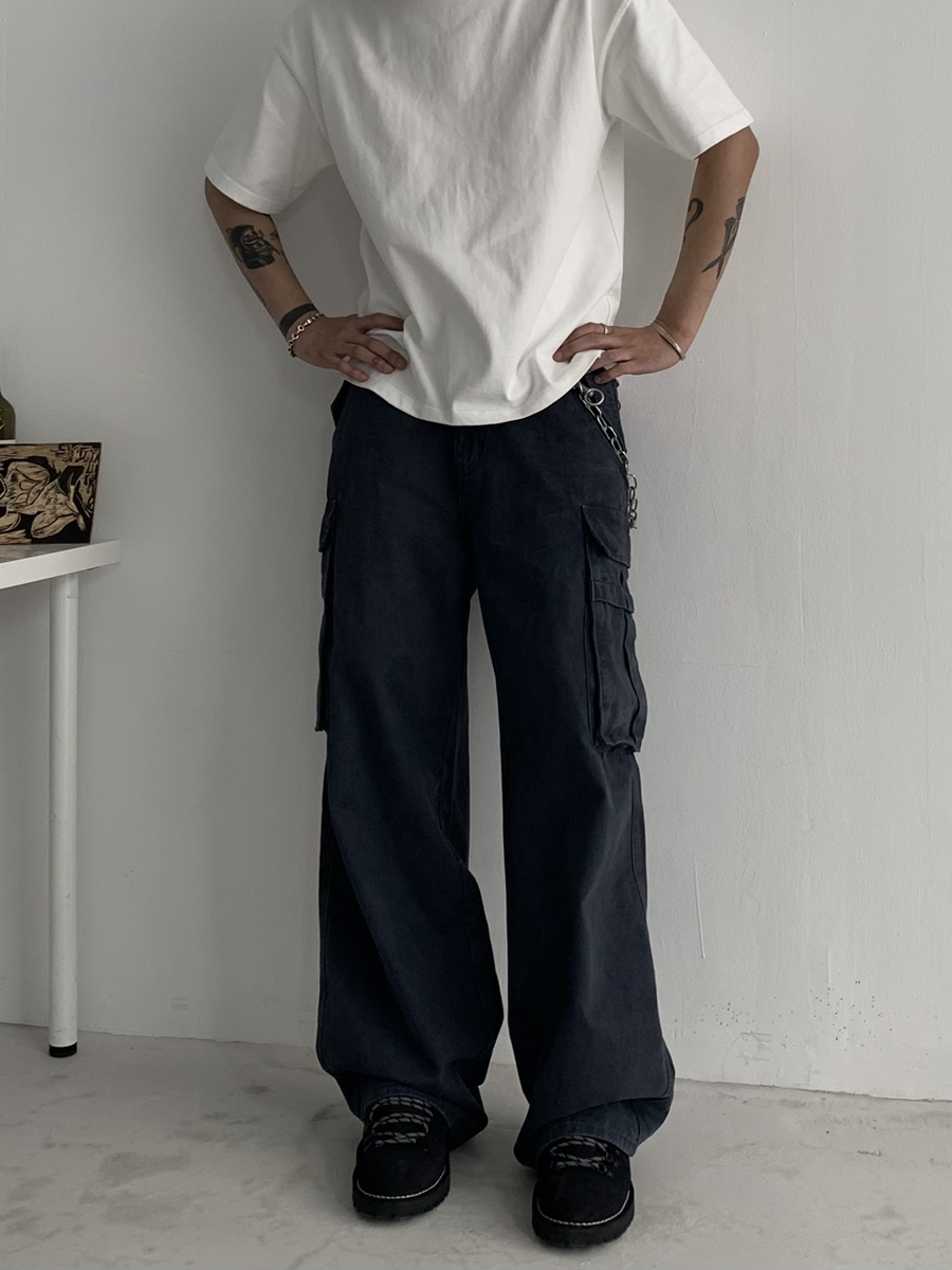 Loose Fit Vintage American Retro Wide-Leg Cargo Work Pants for Men & Women - Unisex Streetwear Trousers Loose Fit Vintage American Retro Wide-Leg Cargo Work Pants for Men & Women - Unisex Streetwear Trousers