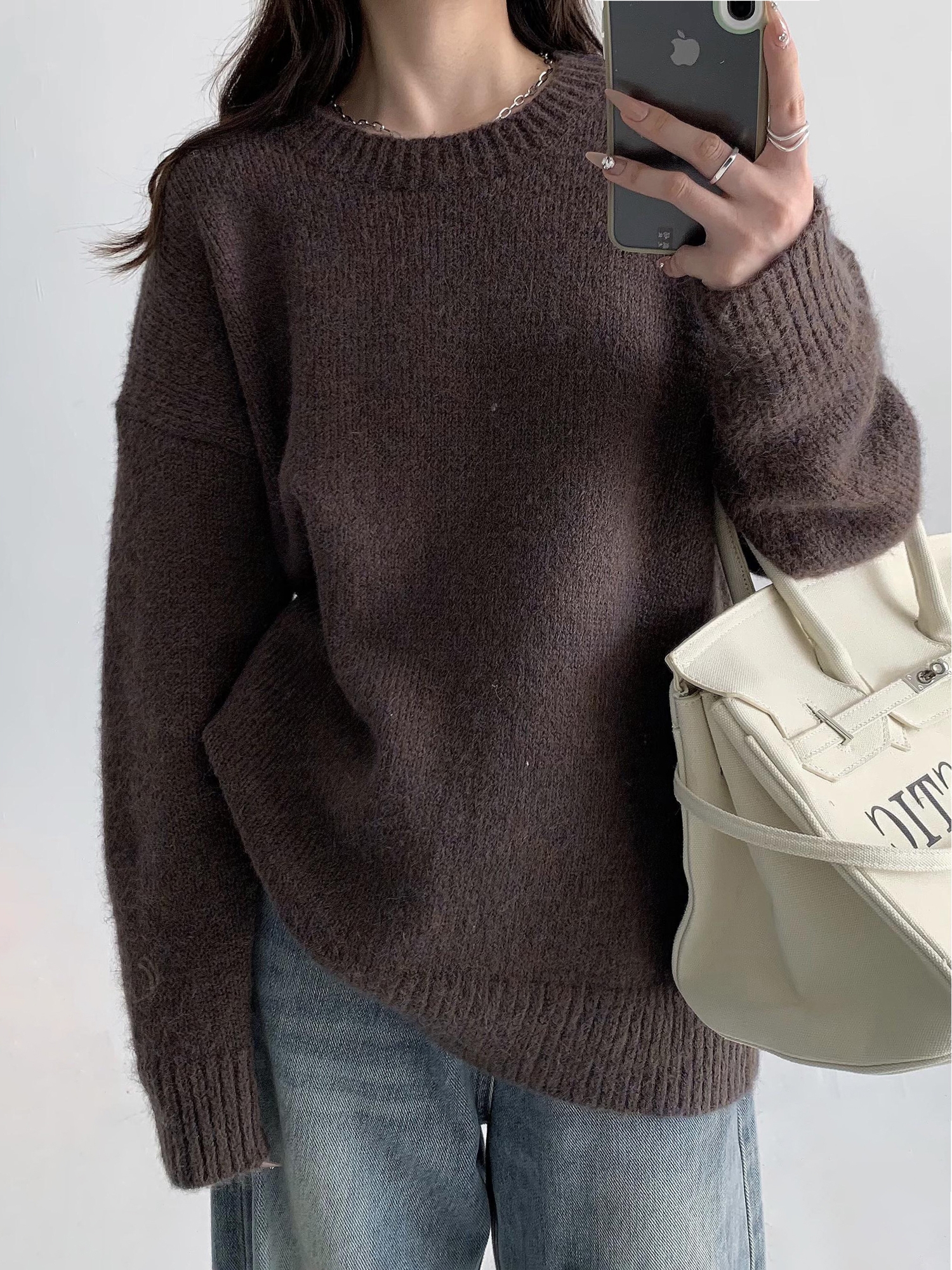 Loose-Fitting Thickened Sweater for Women, Korean Style Knitted Top Jacket, High-End Autumn Winter 2025 Casual Fashion Loose-Fitting Thickened Sweater for Women, Korean Style Knitted Top Jacket, High-End Autumn Winter 2025 Casual Fashion