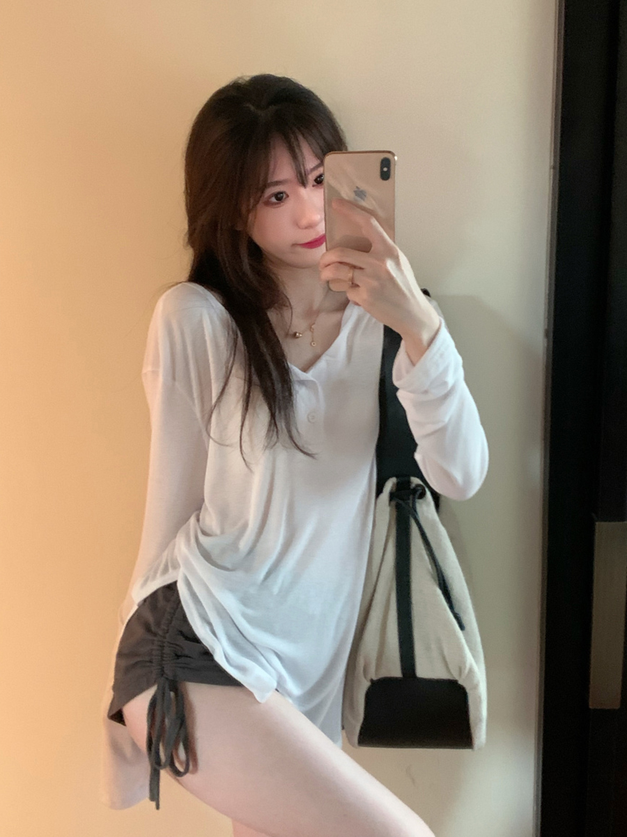 Loose Long-Sleeve Jazz Dance Top for Women - K-Pop Inspired Sweet and Spicy Performance Cover-Up Loose Long-Sleeve Jazz Dance Top for Women - K-Pop Inspired Sweet and Spicy Performance Cover-Up