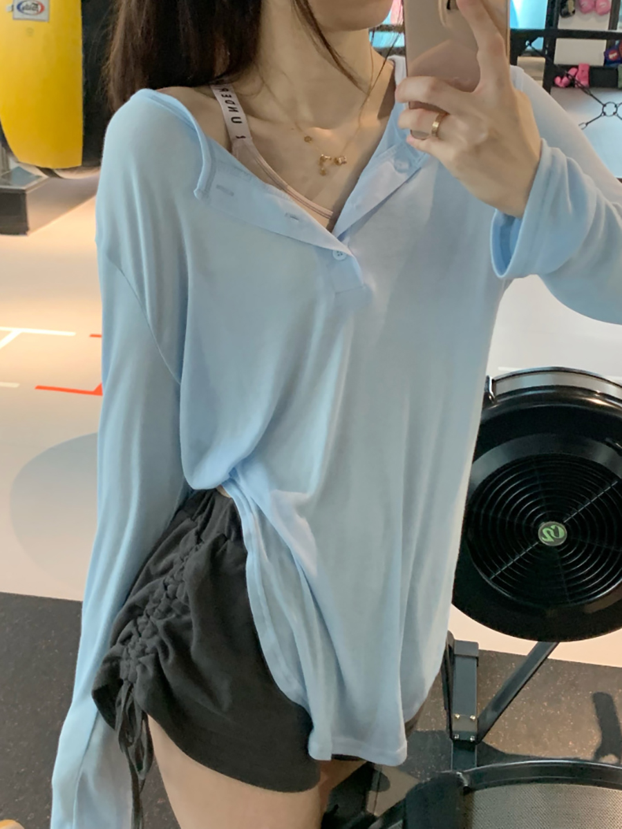 Loose Long-Sleeve Jazz Dance Top for Women - K-Pop Inspired Sweet and Spicy Performance Cover-Up Loose Long-Sleeve Jazz Dance Top for Women - K-Pop Inspired Sweet and Spicy Performance Cover-Up