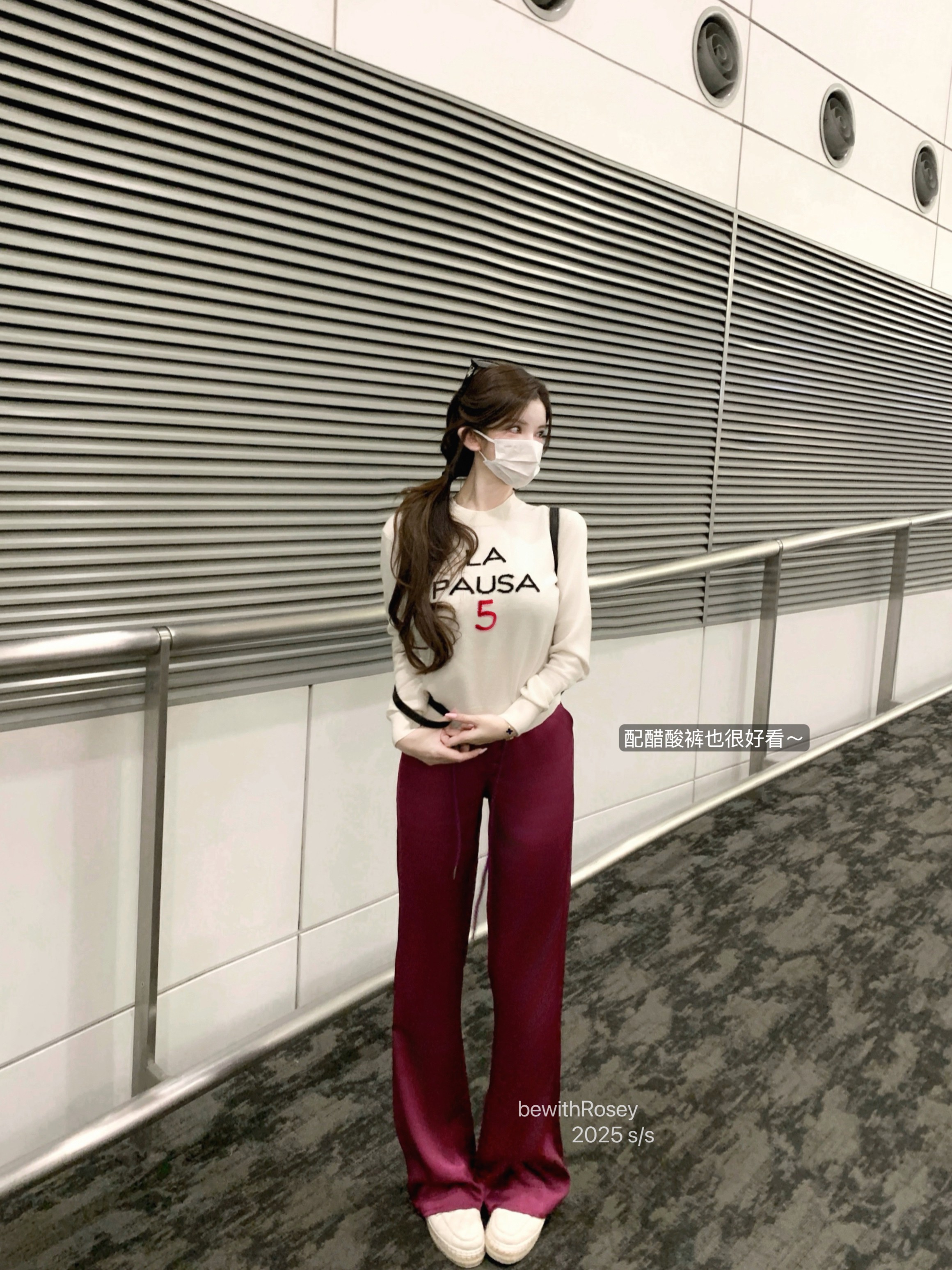 Luxury Purple Acetate Satin Relaxed Fit Wide-Leg Pants for a Slimming Look - Chic 90s-Inspired Fashion