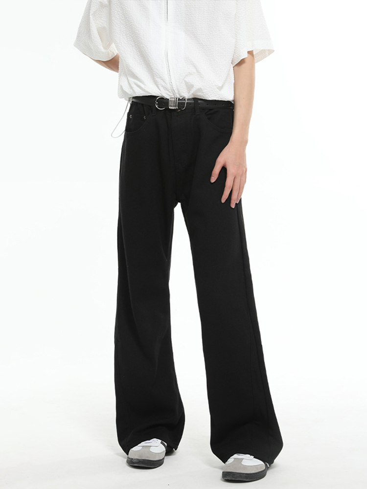 Men's American Retro Clean Fit Micro-Flare Jeans - Slim High-Rise Casual Pants for 90s Y2K Style Trend