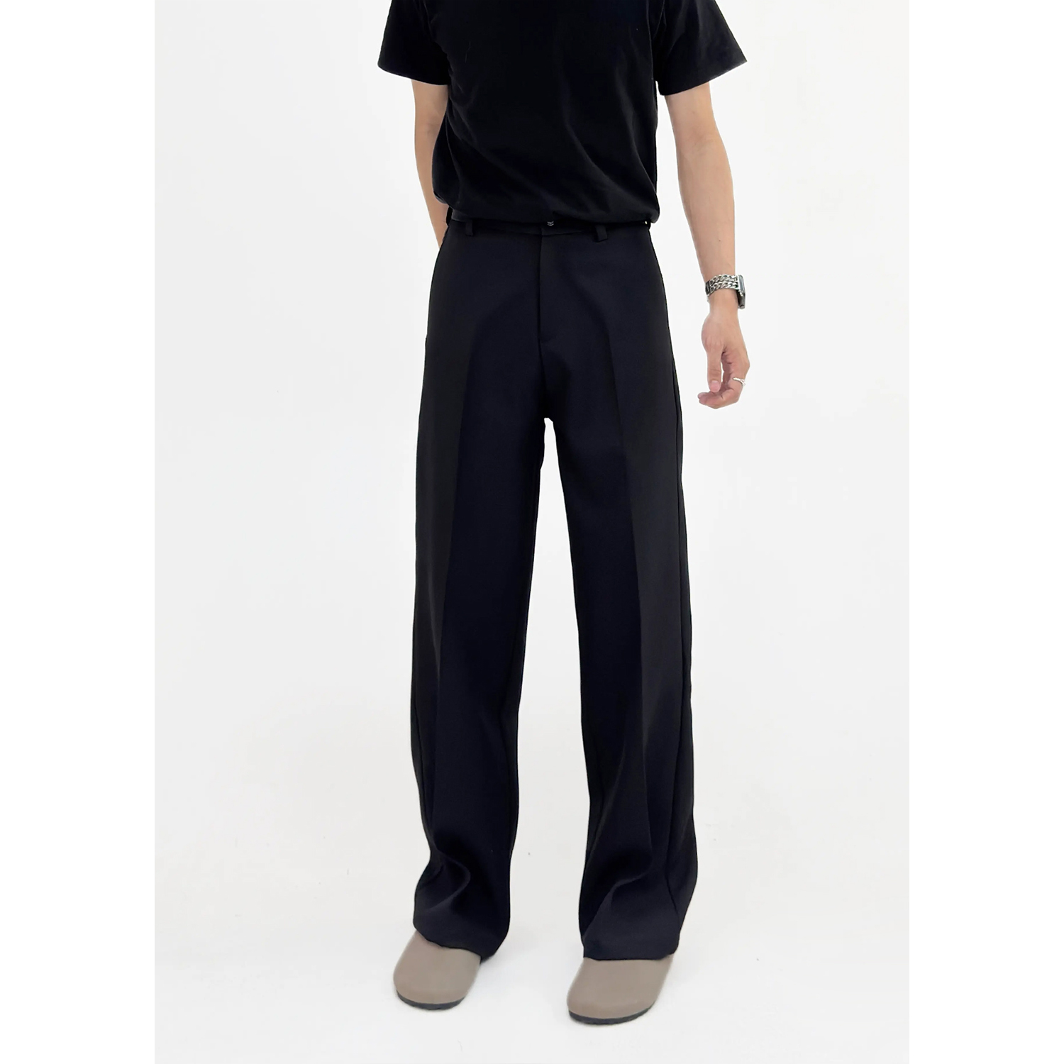 Men's Summer 3D White Straight Loose Casual Pants with Draping Effect - Heavyweight Long Trousers for a Relaxed Y2K Style Men's Summer 3D White Straight Loose Casual Pants with Draping Effect - Heavyweight Long Trousers for a Relaxed Y2K Style