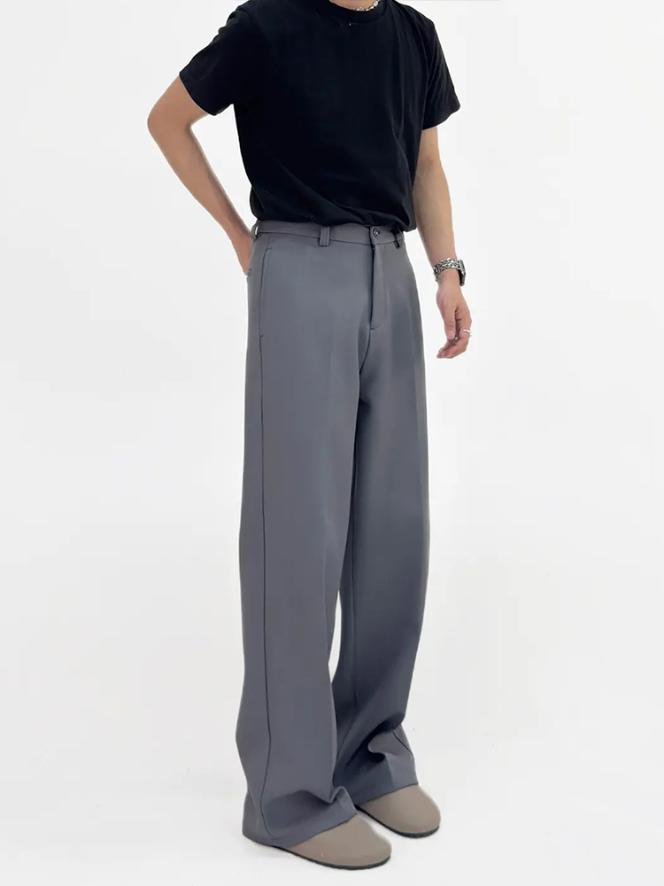 Men's Summer 3D White Straight Loose Casual Pants with Draping Effect - Heavyweight Long Trousers for a Relaxed Y2K Style Men's Summer 3D White Straight Loose Casual Pants with Draping Effect - Heavyweight Long Trousers for a Relaxed Y2K Style