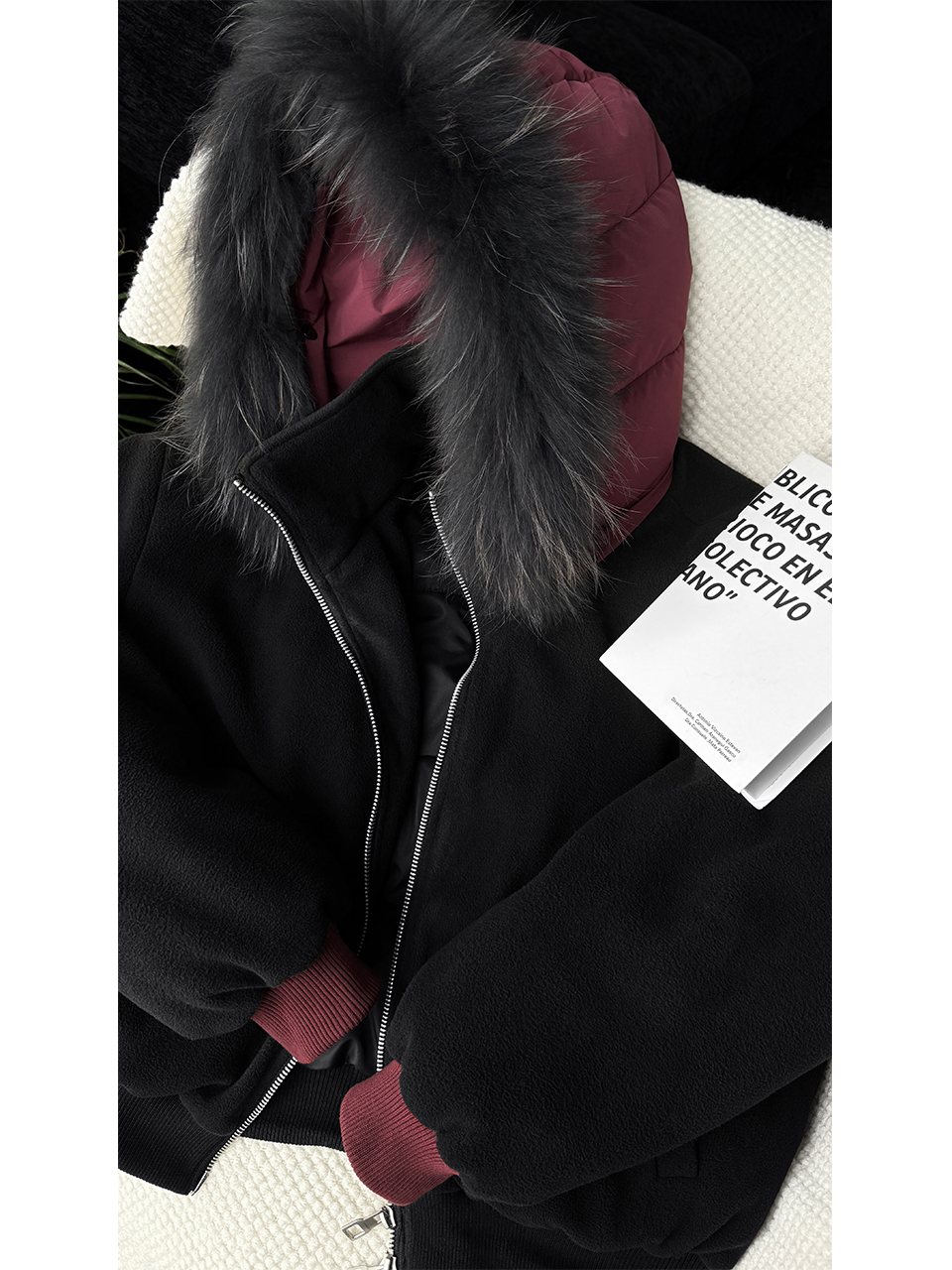 Men's Thickened Cotton Jacket with Fur Collar - Trendy Spliced American Style Warm Hooded Coat for Autumn & Winter Men's Thickened Cotton Jacket with Fur Collar - Trendy Spliced American Style Warm Hooded Coat for Autumn & Winter