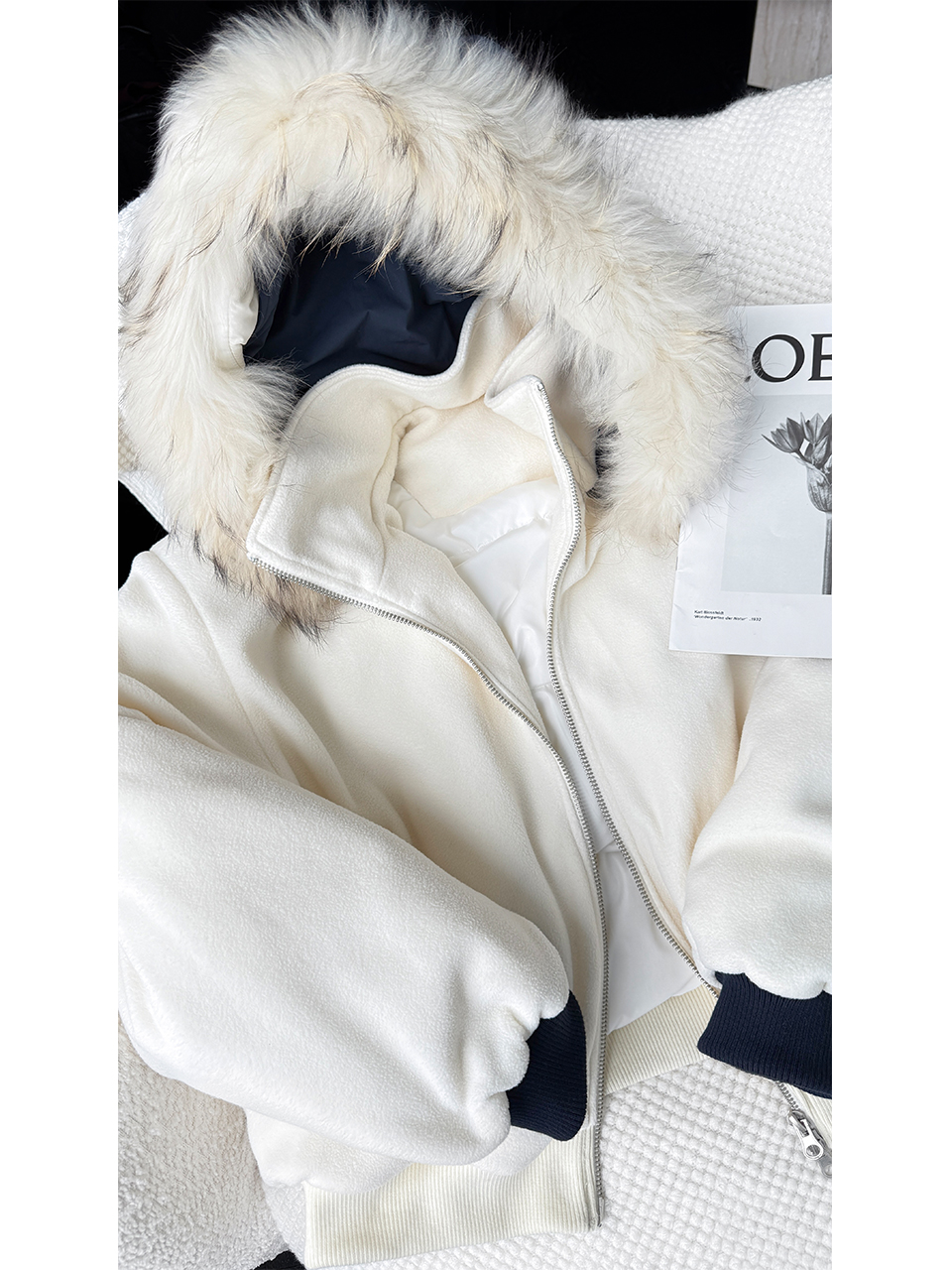 Men's Thickened Cotton Jacket with Fur Collar - Trendy Spliced American Style Warm Hooded Coat for Autumn & Winter Men's Thickened Cotton Jacket with Fur Collar - Trendy Spliced American Style Warm Hooded Coat for Autumn & Winter