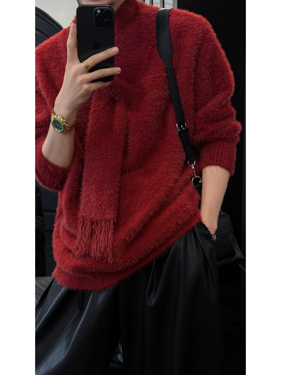 Men's Versatile Knitted Sweater - High-End Scarf Design, Lazy Style, Cleanfit, Perfect for Autumn/Winter 2024 Men's Versatile Knitted Sweater - High-End Scarf Design, Lazy Style, Cleanfit, Perfect for Autumn/Winter 2024