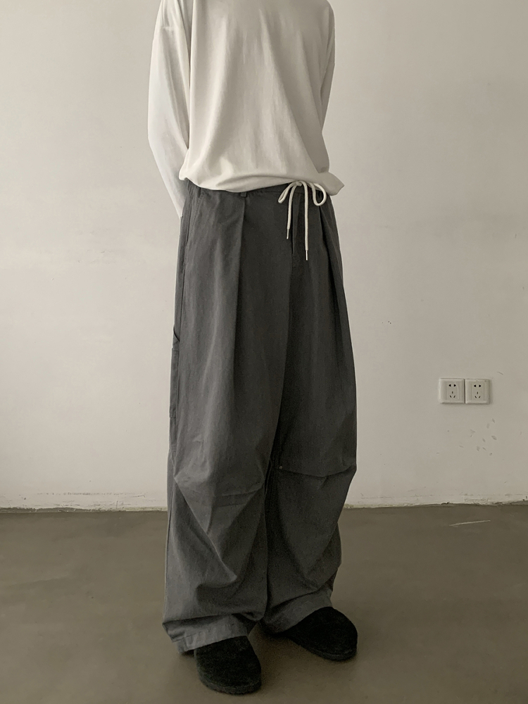 Men's Vintage Minimalist Double Pleat Casual Cargo Pants - Trendy Loose Fit High-End Design