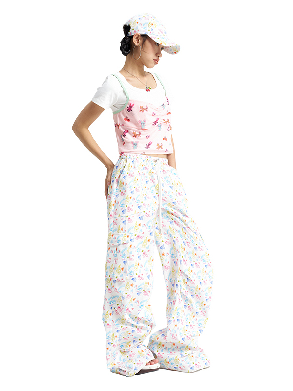 Mesh Printed Camisole with Colorful Design - Trendy 90s Inspired Top for Y2K Fashion Lovers Mesh Printed Camisole with Colorful Design - Trendy 90s Inspired Top for Y2K Fashion Lovers