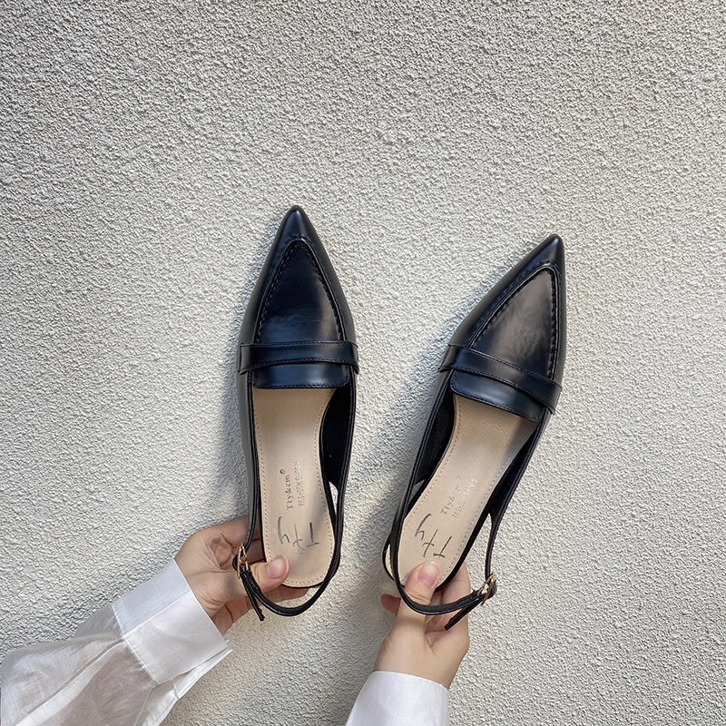 Metallic Textured Mules - Retro French Style High-End Pointed Toe Flats for Summer - Trendy Niche Footwear Metallic Textured Mules - Retro French Style High-End Pointed Toe Flats for Summer - Trendy Niche Footwear